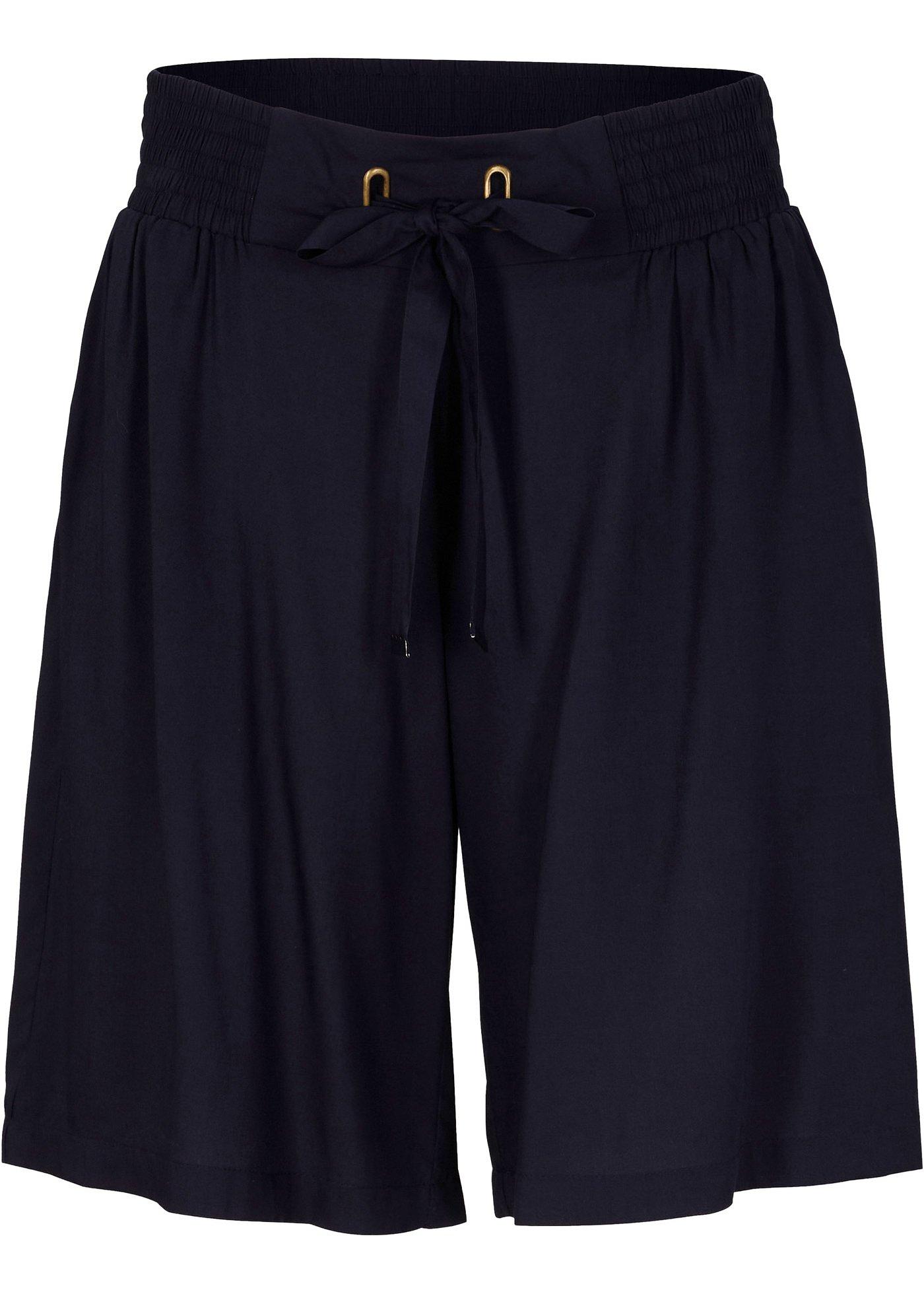 Bermuda en viscose avec ceinture à nouer