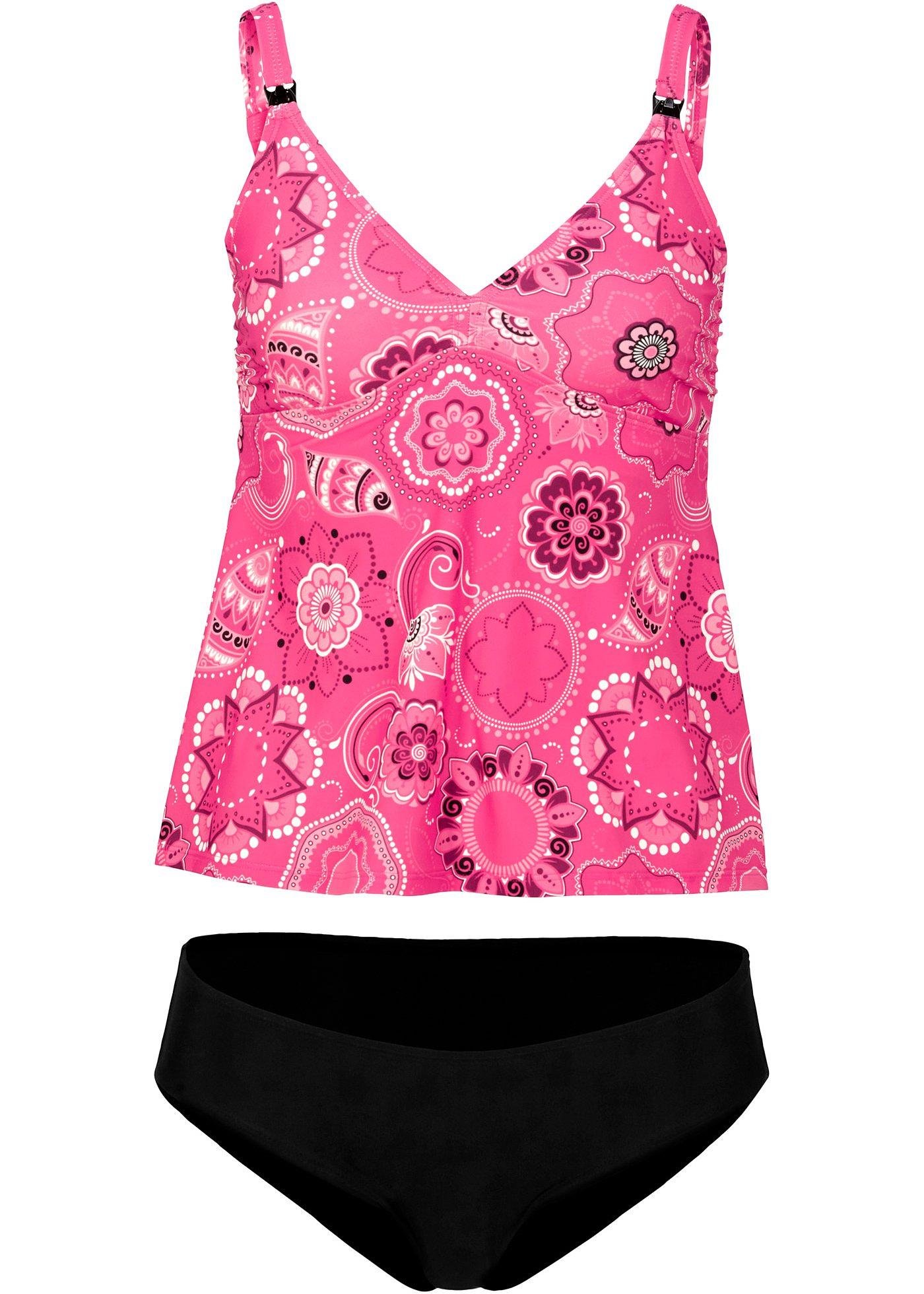 Superbe tankini d'allaitement avec un imprimé attrayant