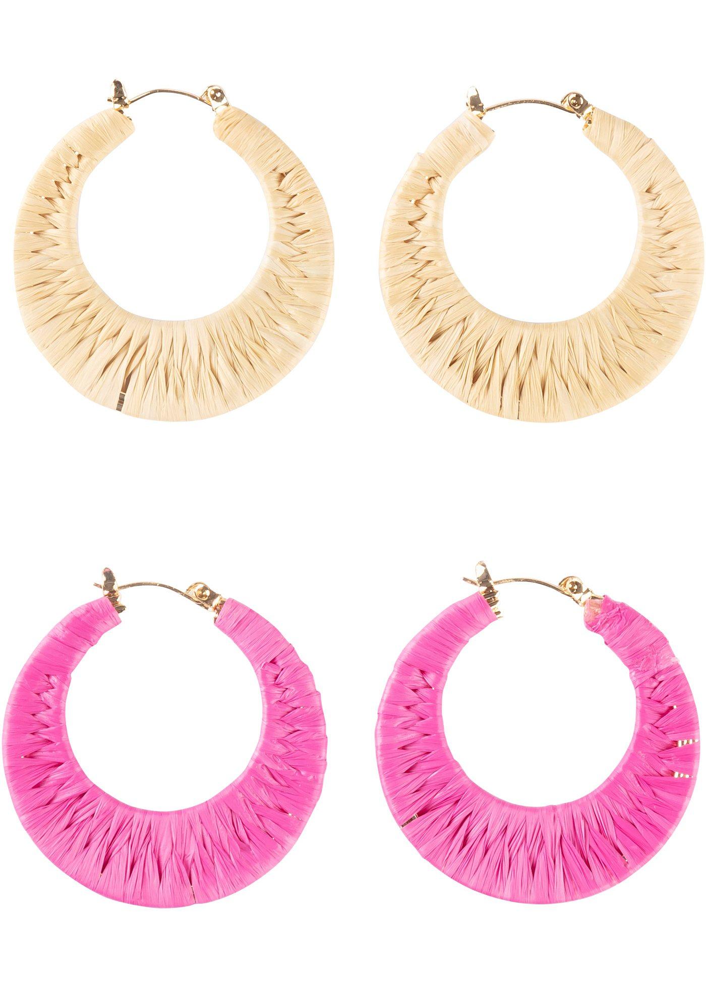 Créoles en paille (Lot de 2 paires)