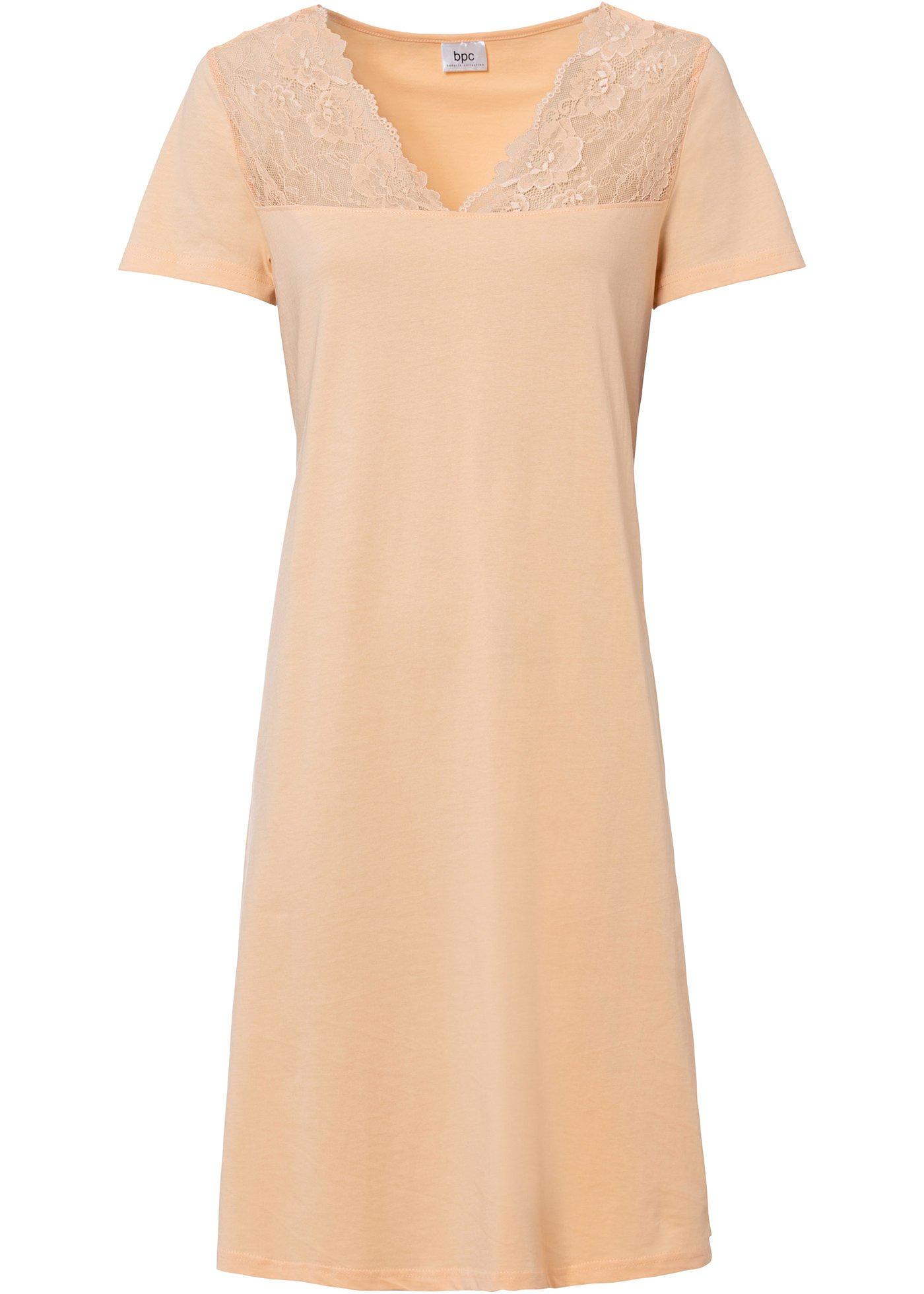 Chemise de nuit à empiècement dentelle