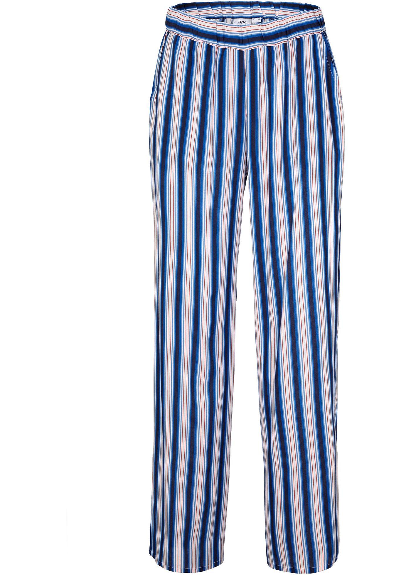 Pantalon à enfiler avec tour de taille élastique et jambes larges en viscose