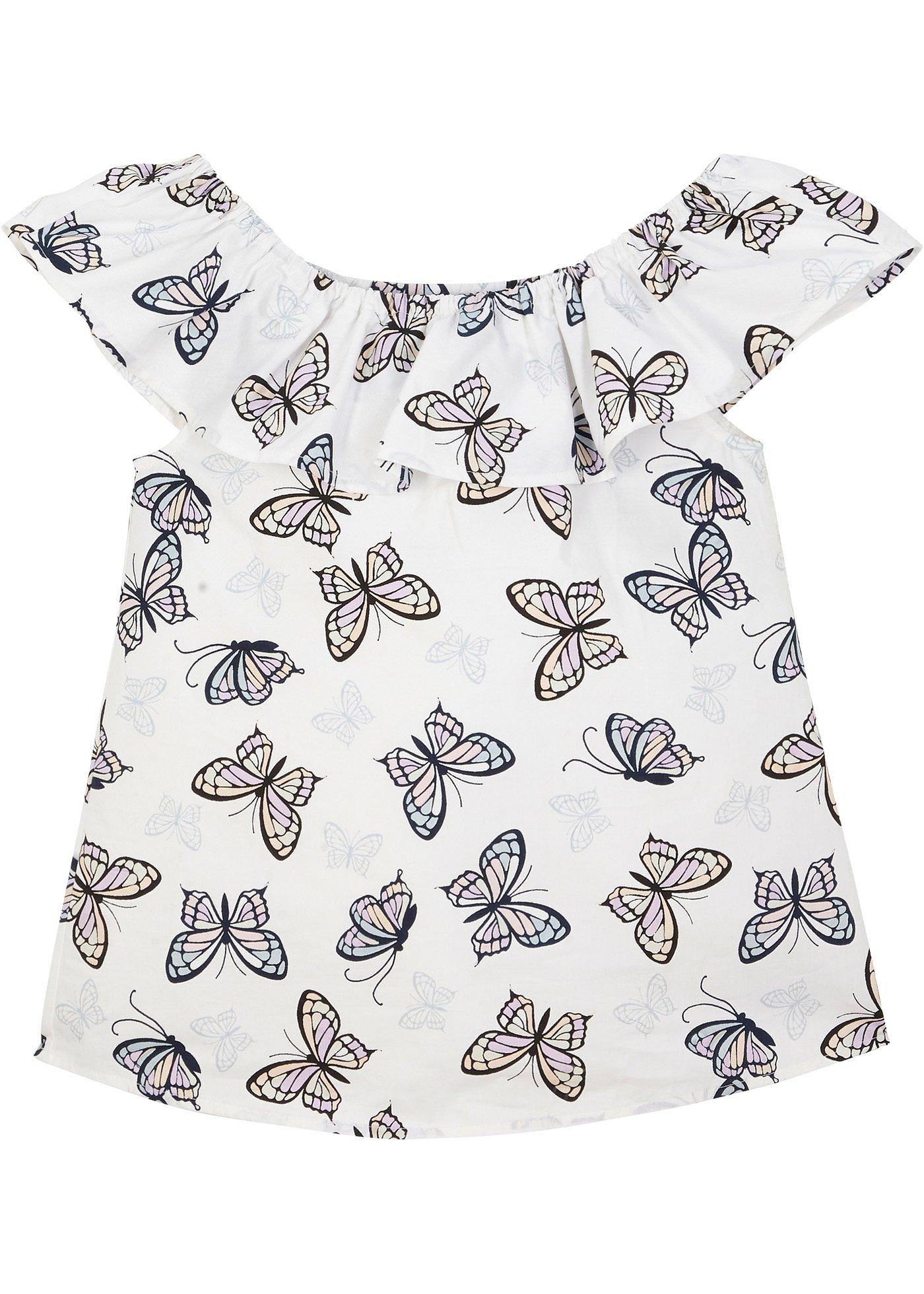 Blouse Carmen fille en coton