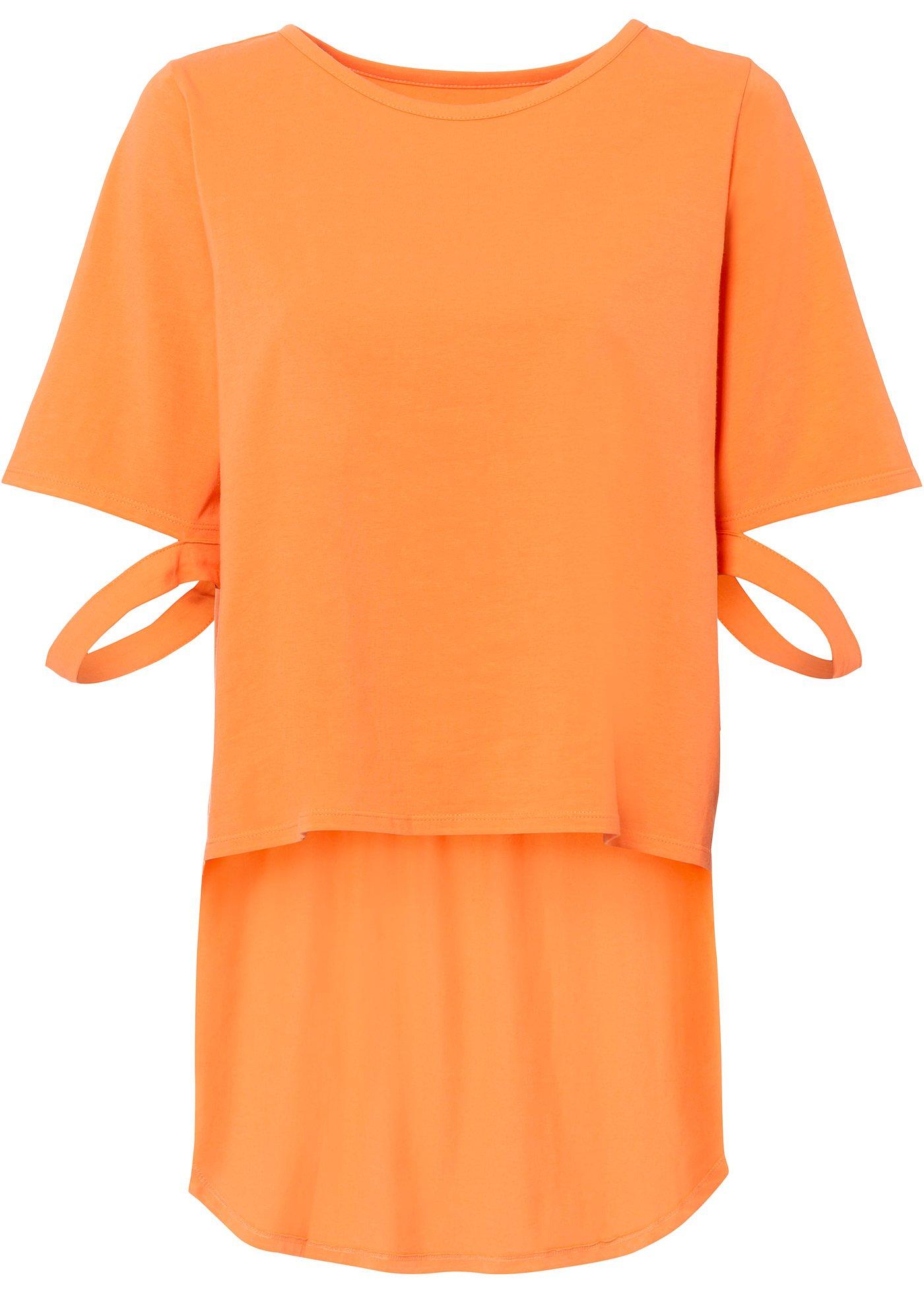 T-shirt court-long avec découpes