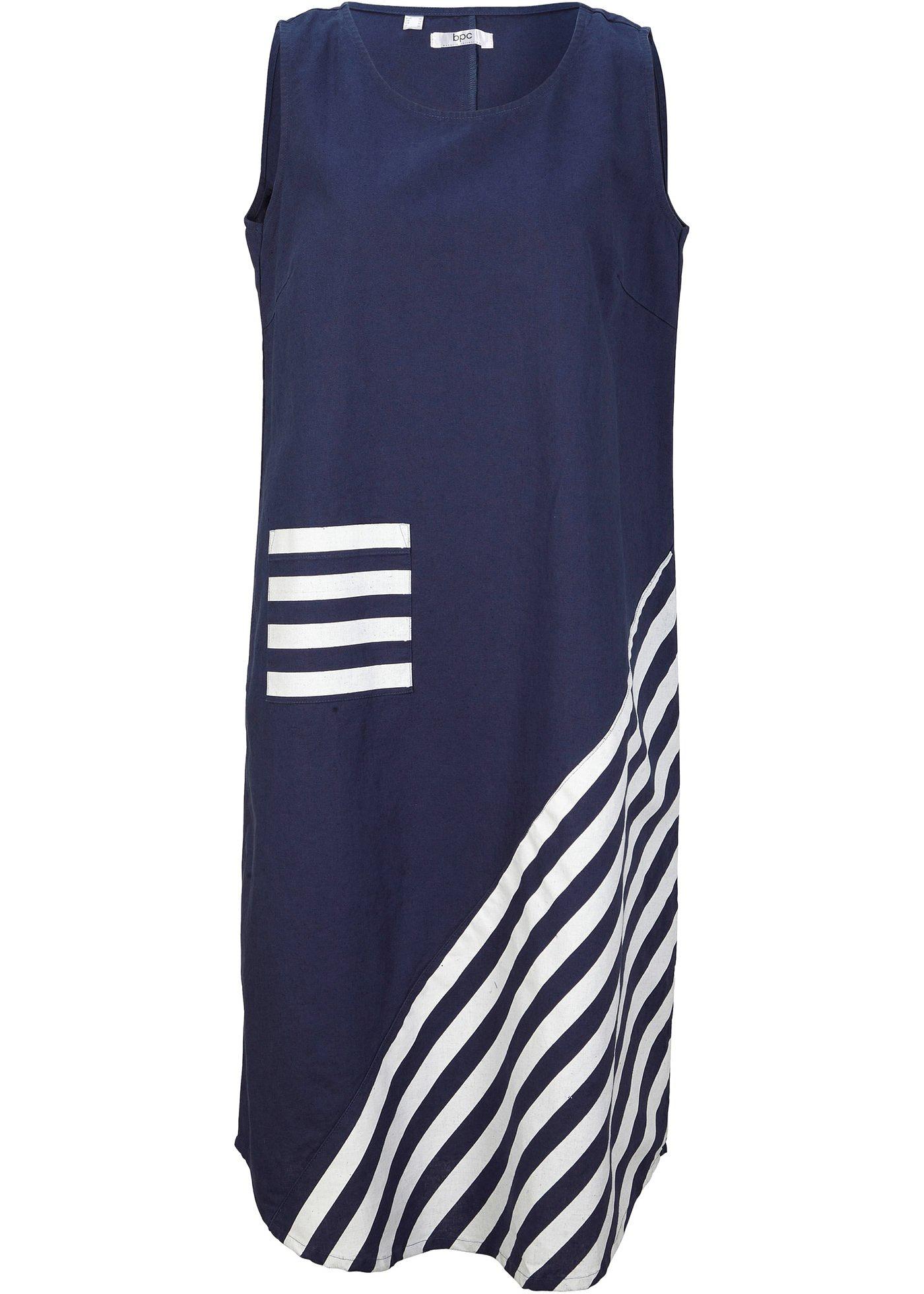 Robe en lin majoritaire avec poche