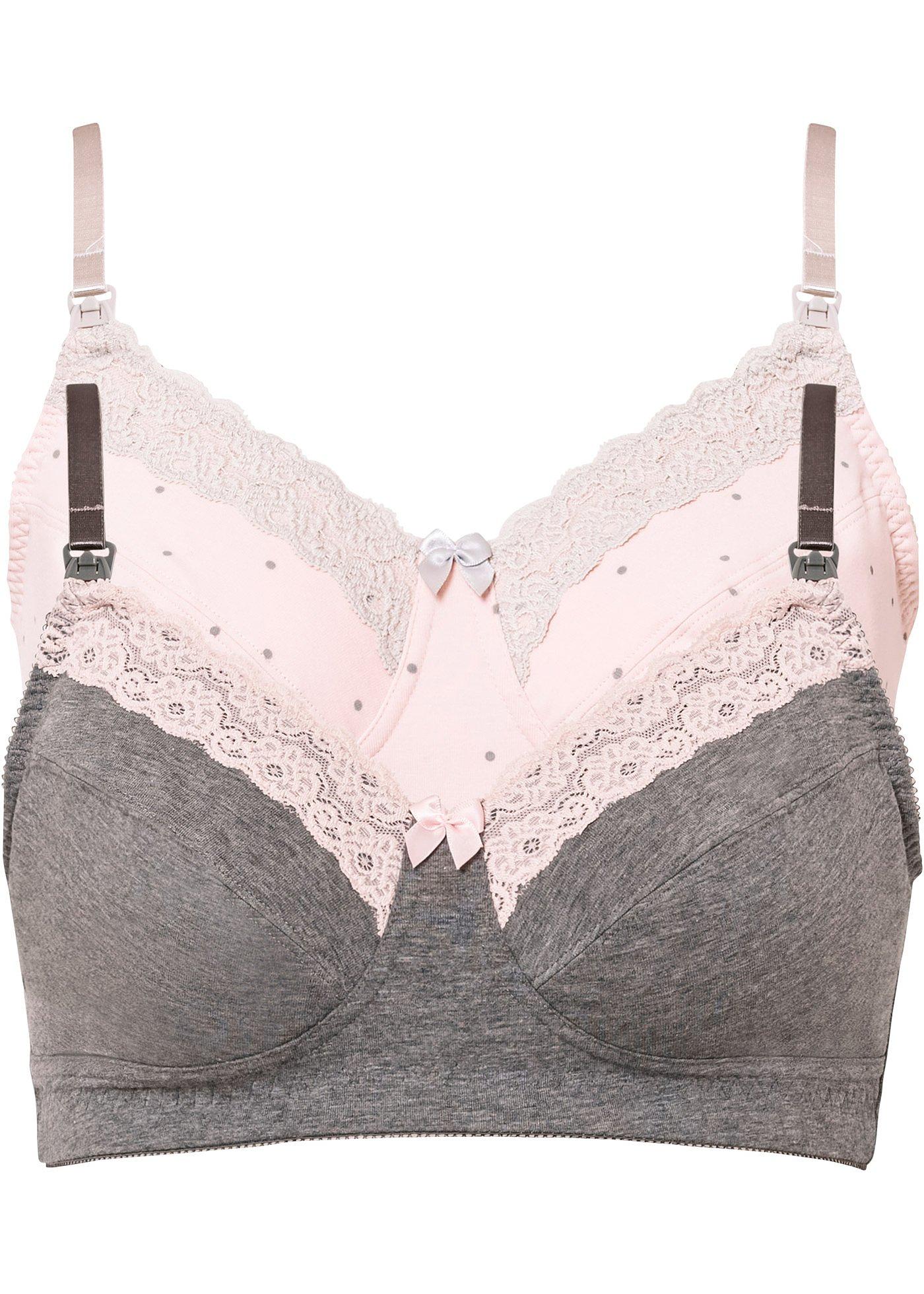 Lot de 2 soutiens-gorge d'allaitement en coton