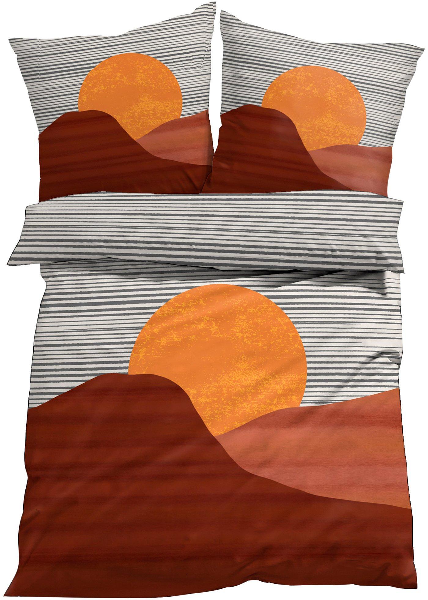 Parure de lit réversible avec paysage