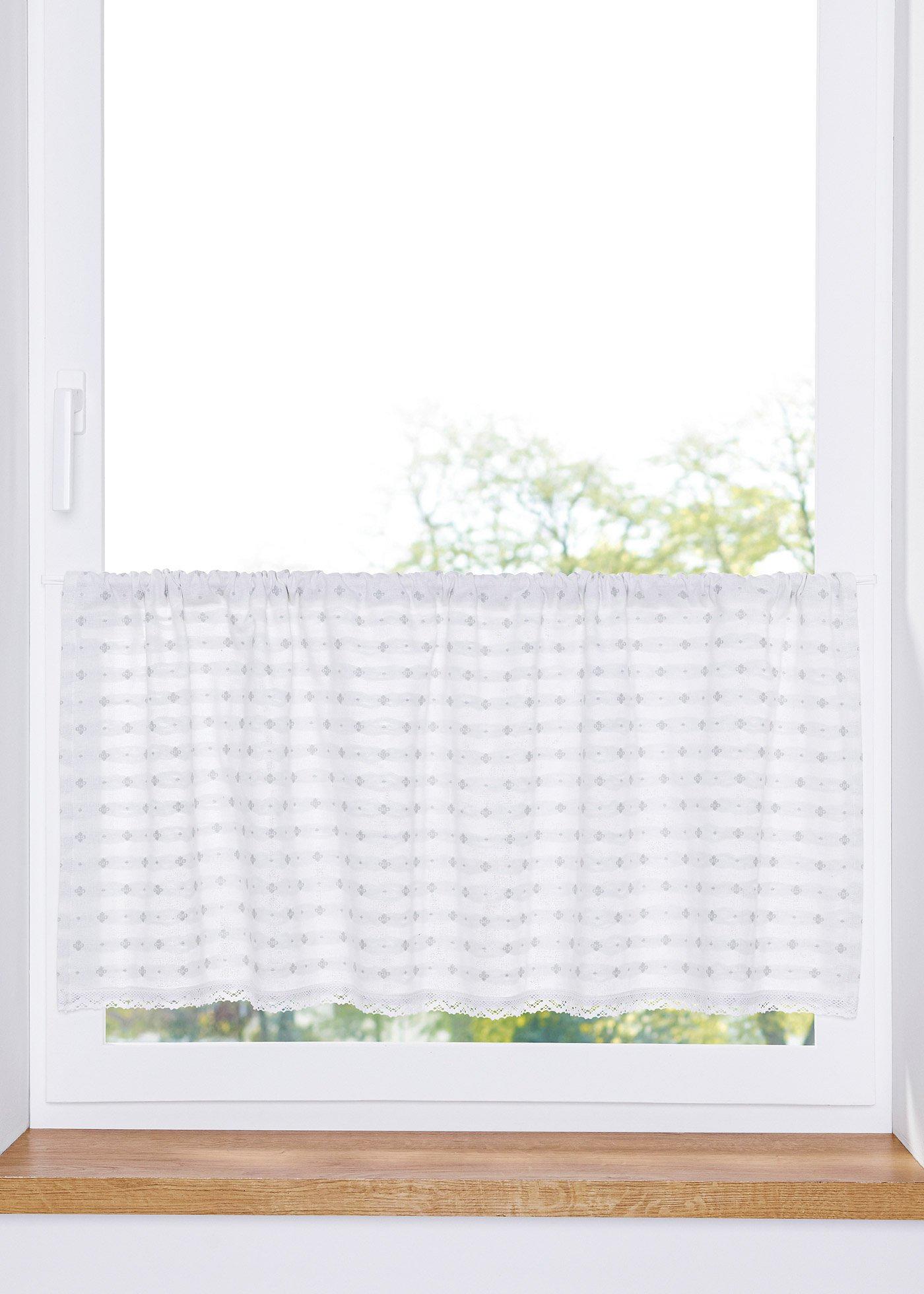 Brise-bise avec bordure crochet coton bio