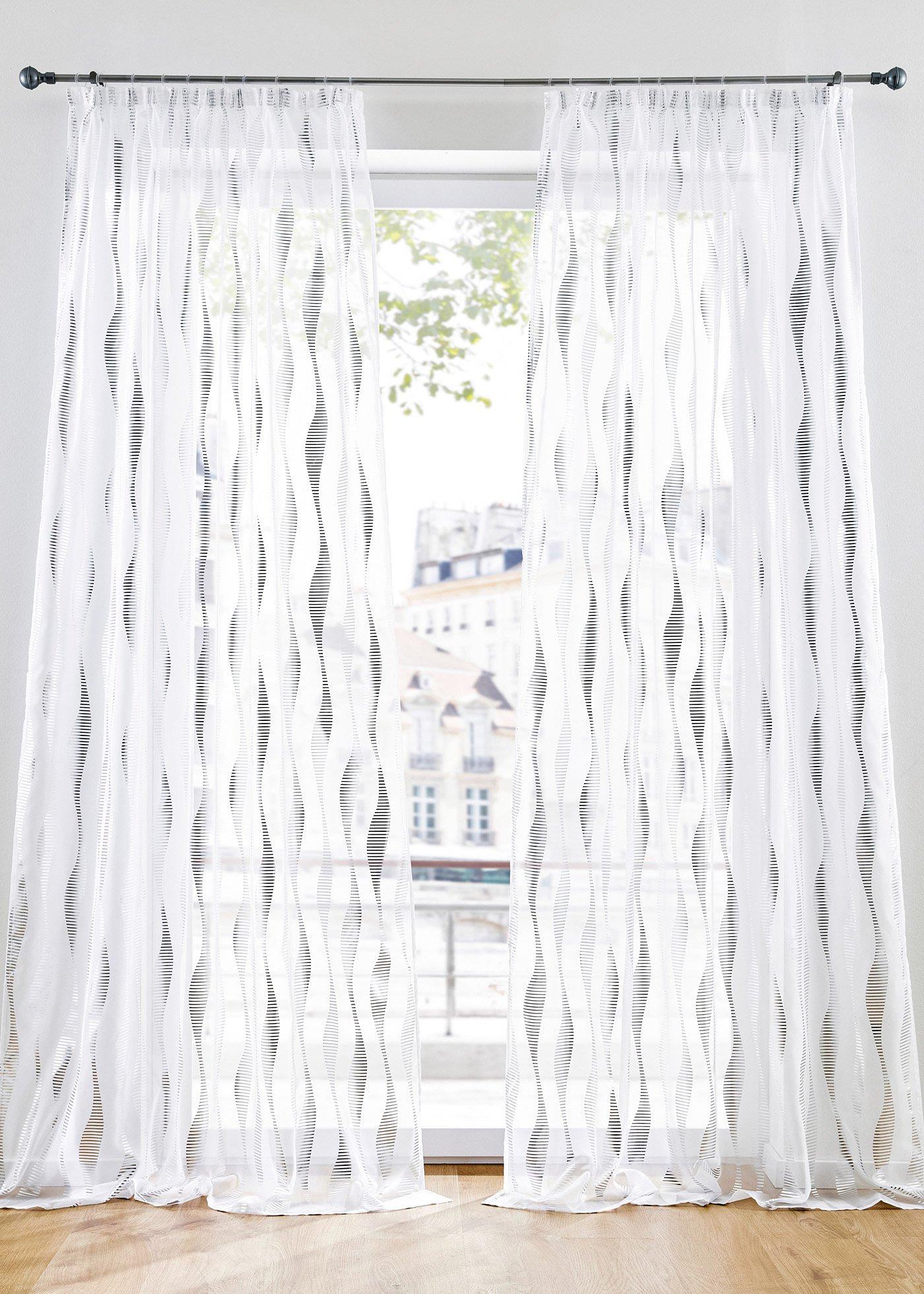 Voilage à imprimé brillant vagues