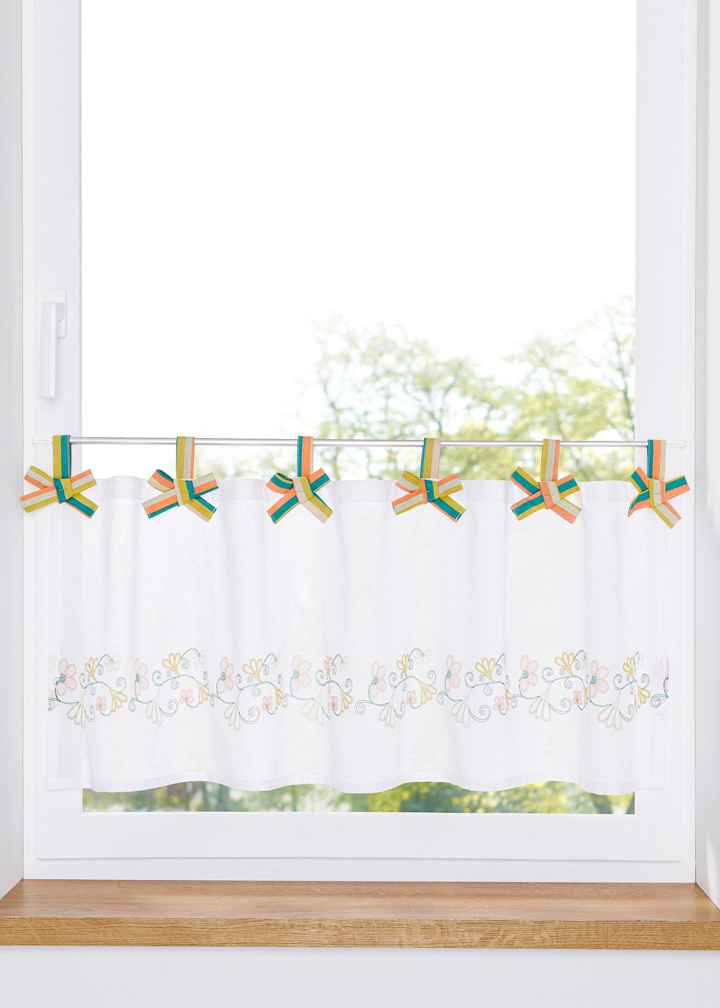 Brise-bise imprimé floral en coton bio