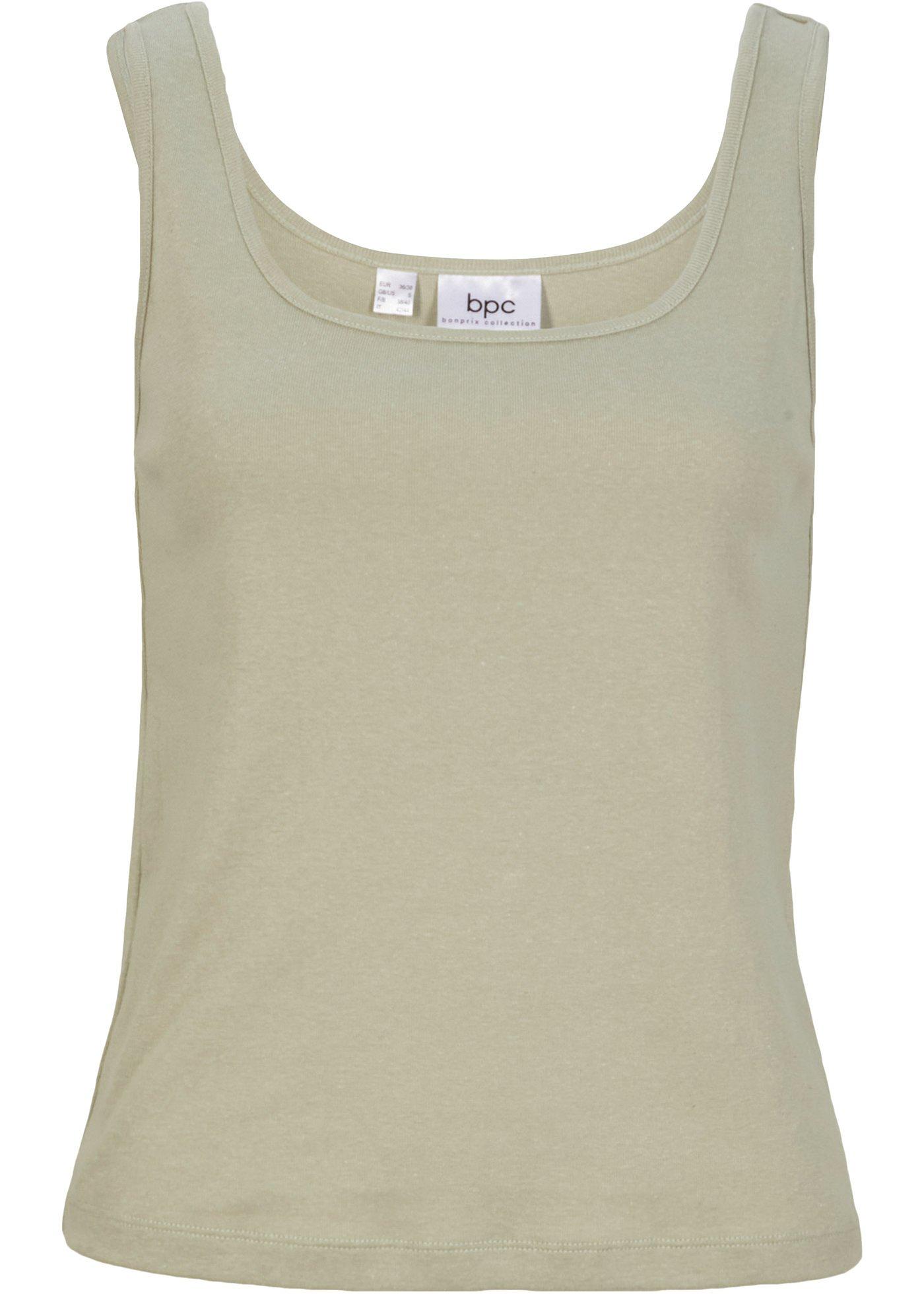 Top côtelé avec larges bretelles