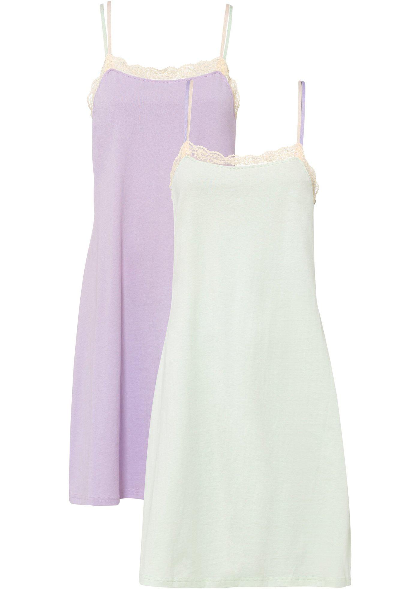 Lot de 2 nuisettes à bretelles spaghetti