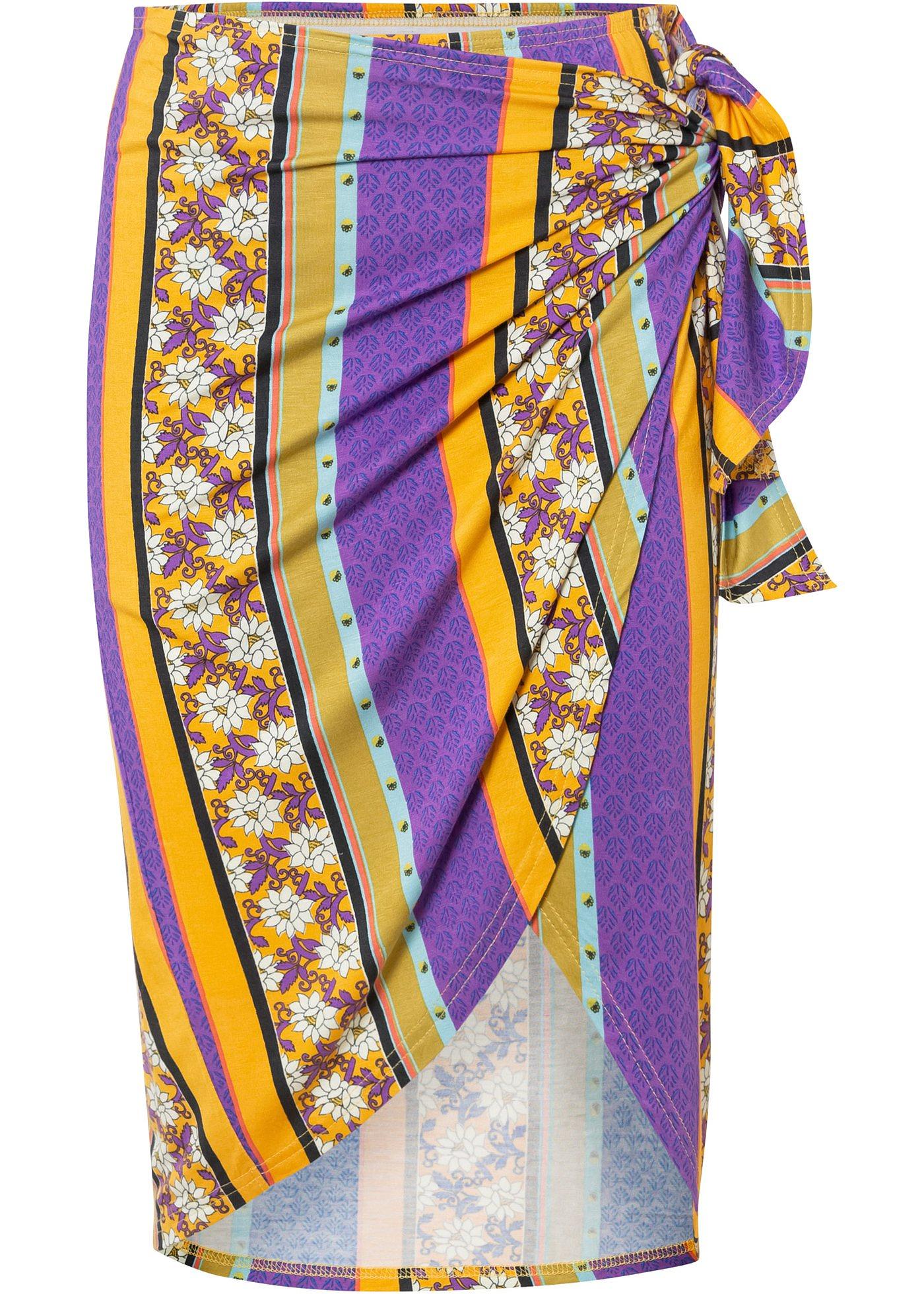 Jupe portefeuille en jersey en viscose durable