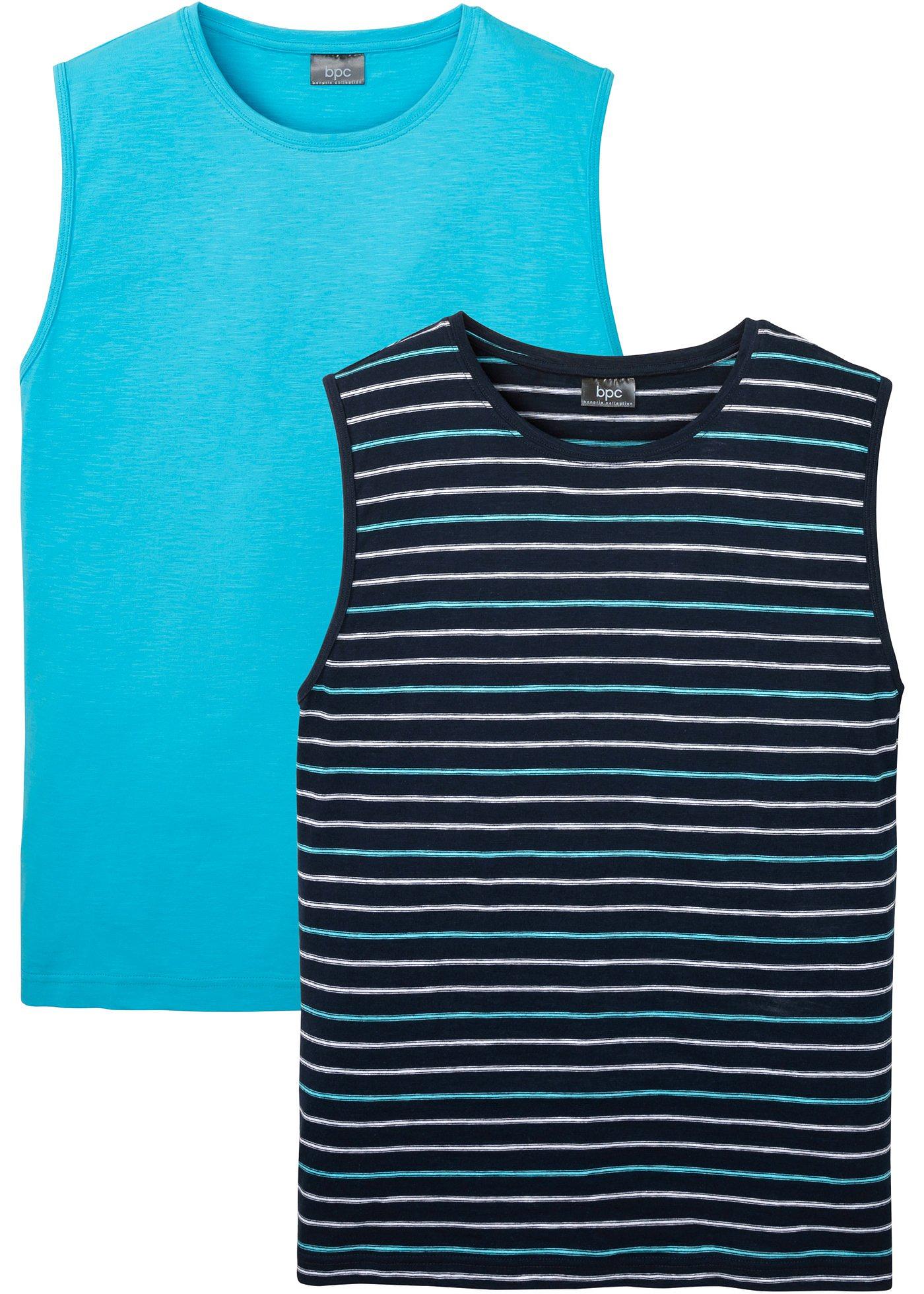 Lot de 2 débardeurs en fil flammé