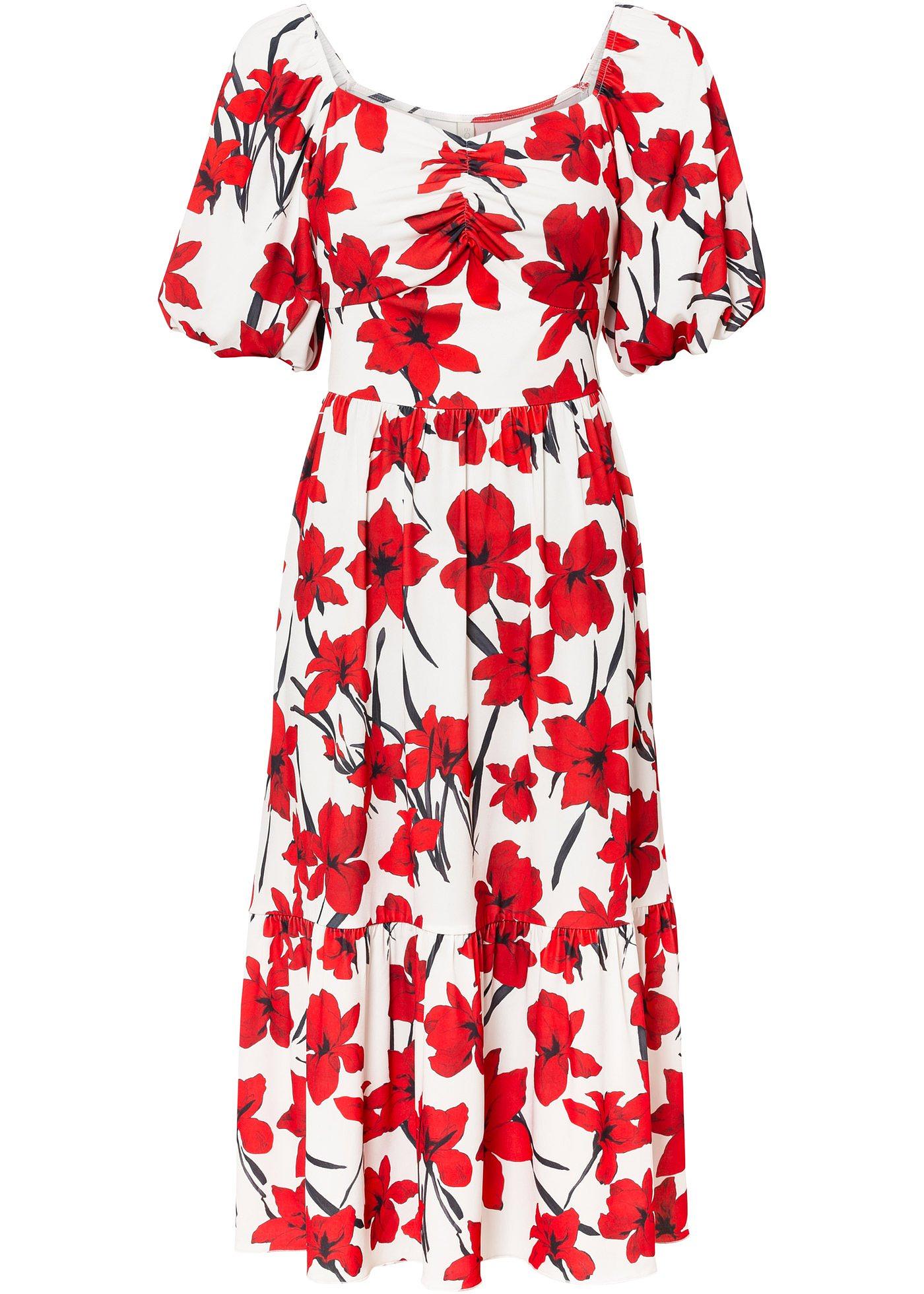 Robe longue à manches bouffantes