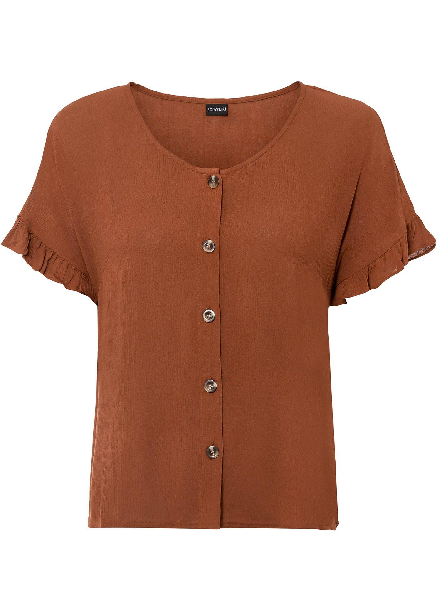 Blouse à manches volantées