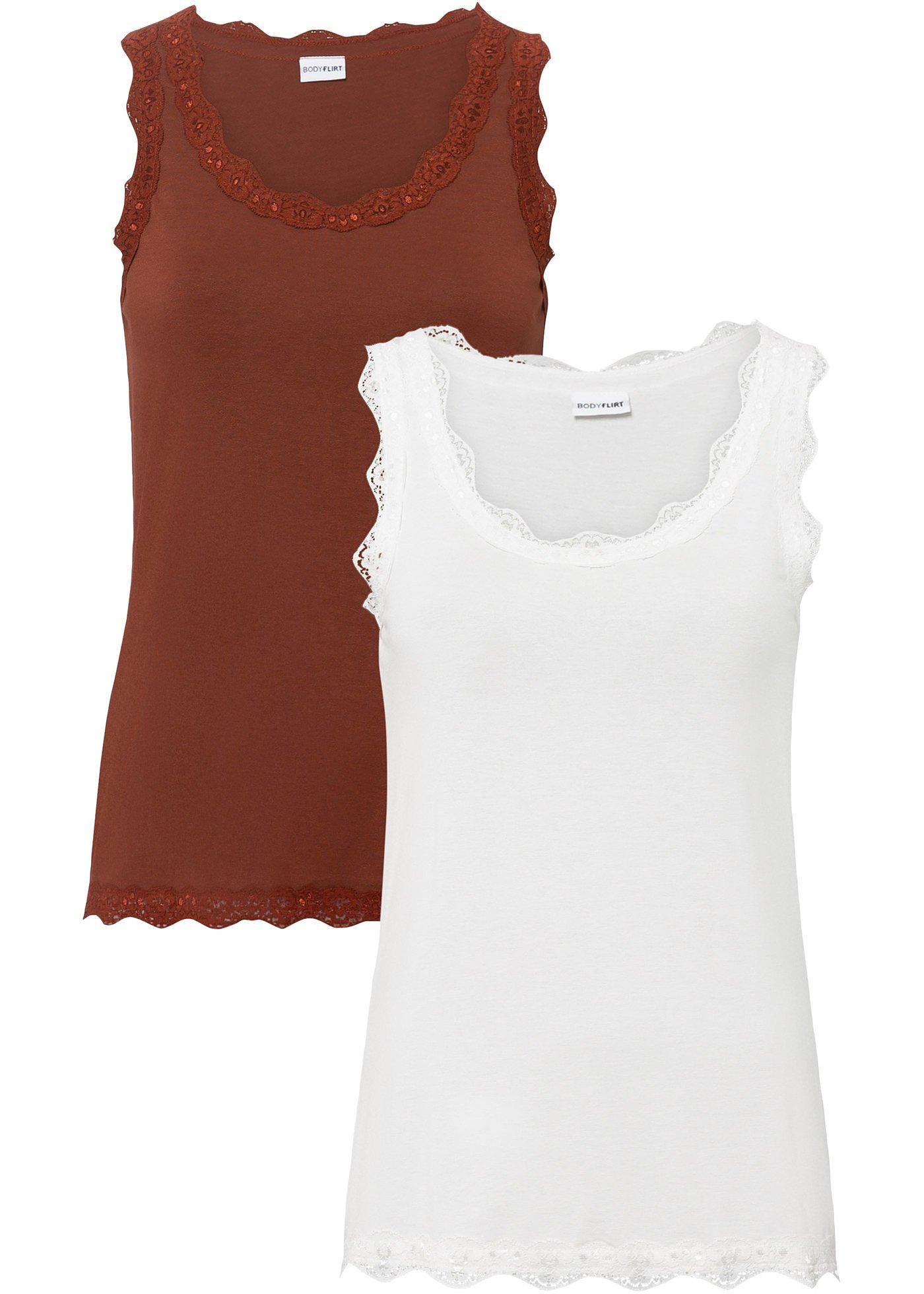 Lot de 2 tops à dentelle