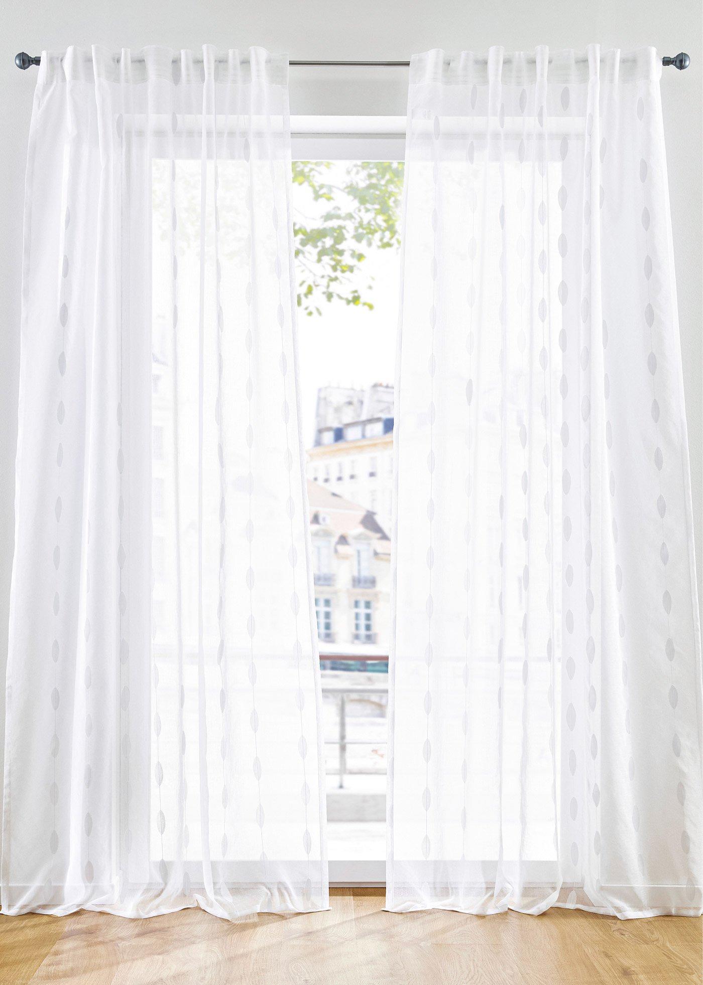 Voilage jacquard motif graphique (1 pce.)