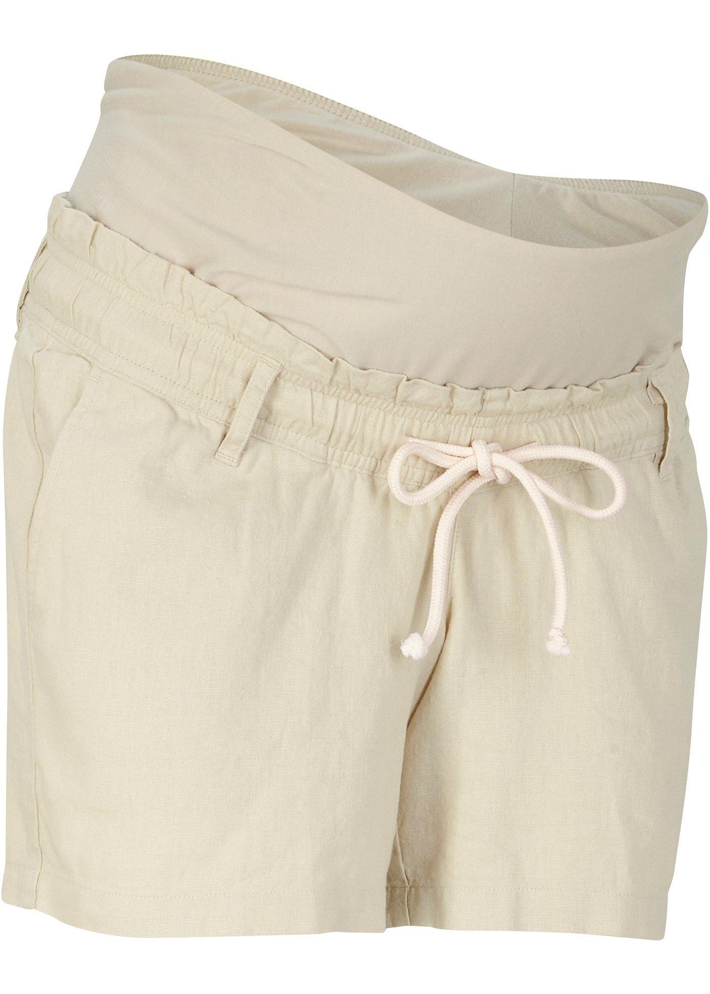 Short de grossesse en lin majoritaire