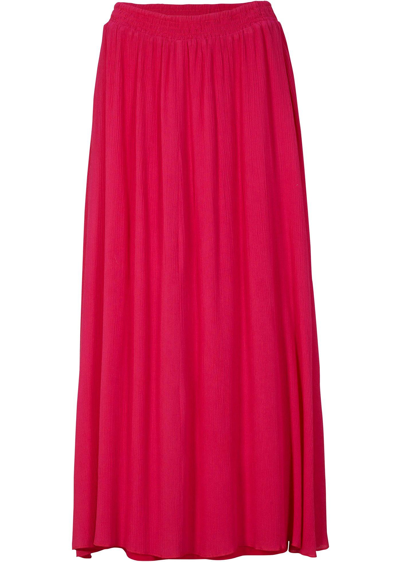 Jupe longue froissée avec large smock à la taille