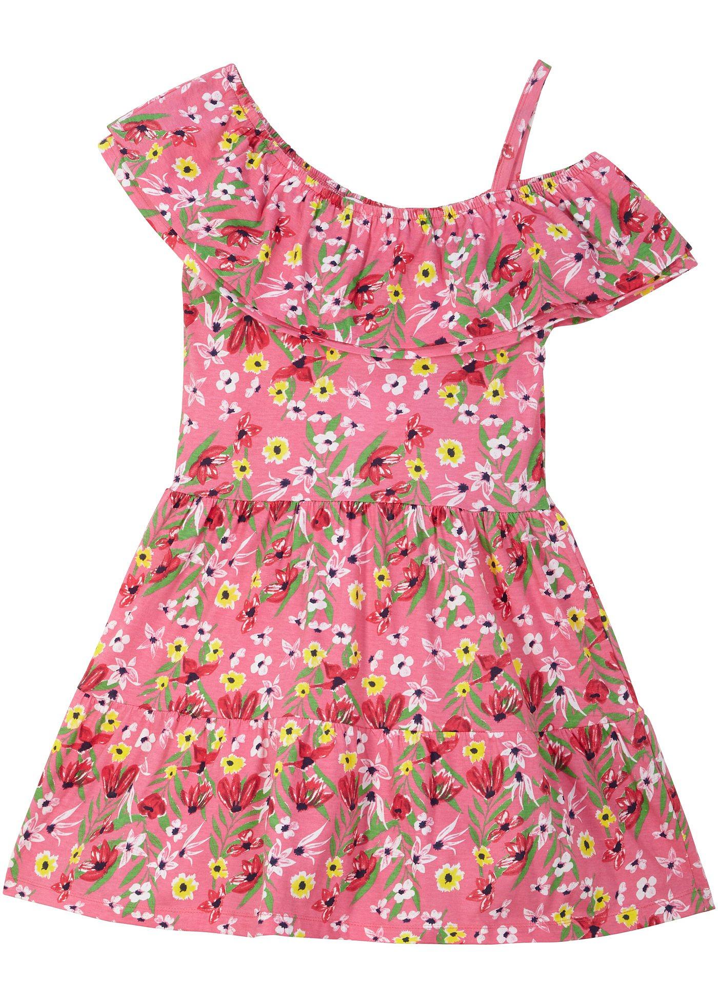 Robe fille à une bretelle avec volant