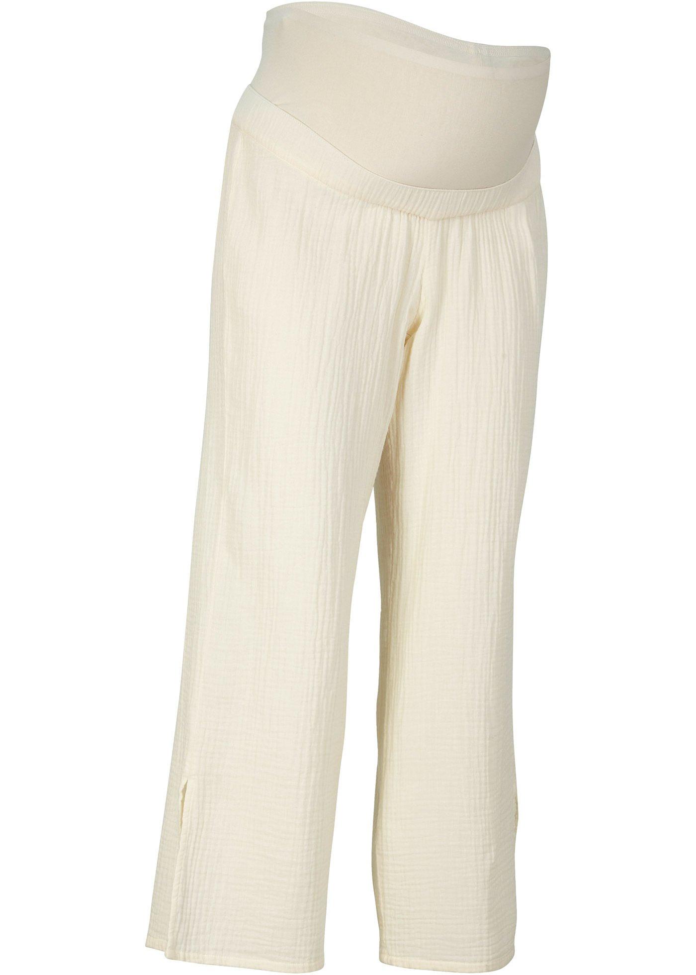 Pantalon large de grossesse en mousseline
