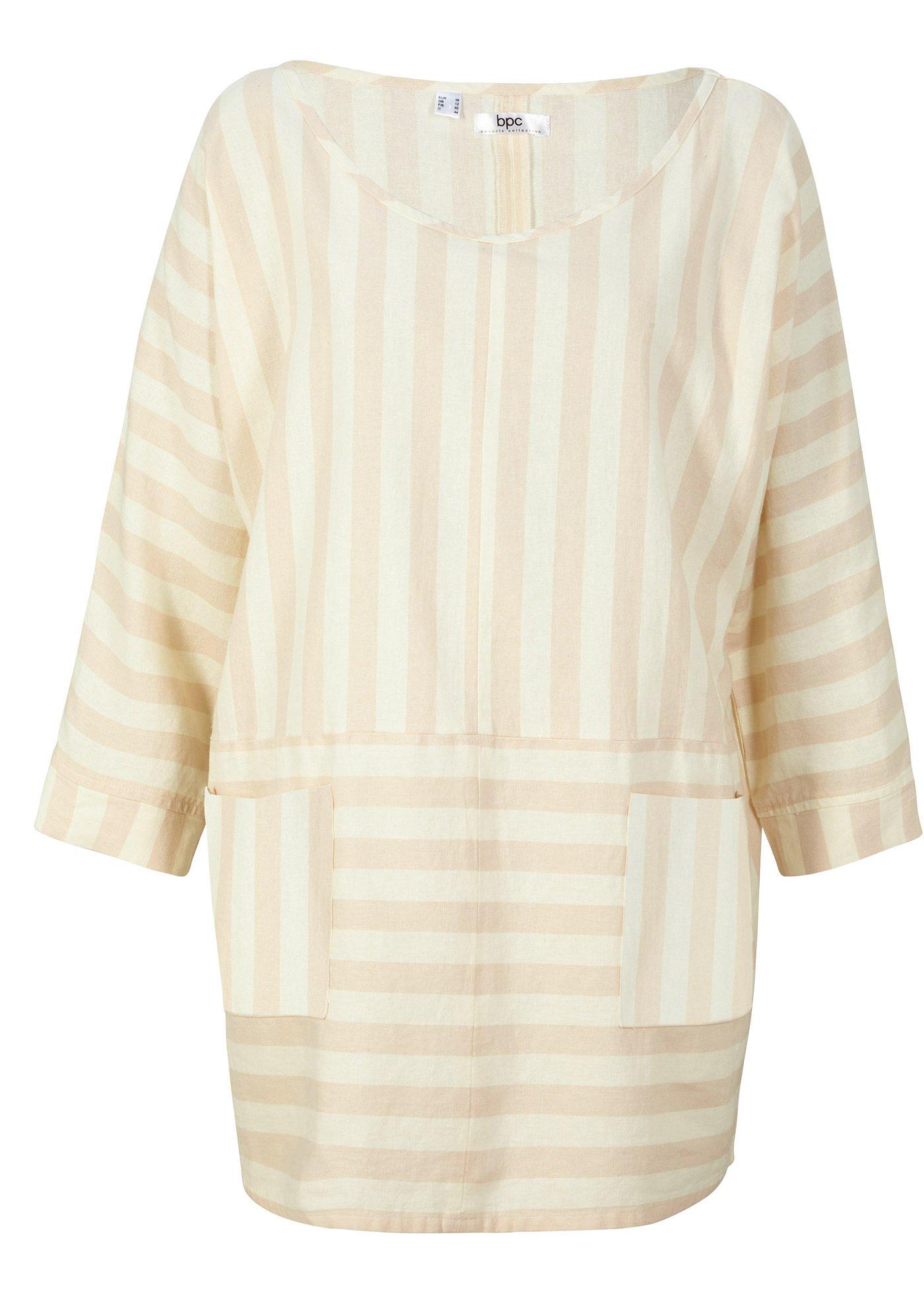 Blouse-tunique en lin majoritaire, oversized