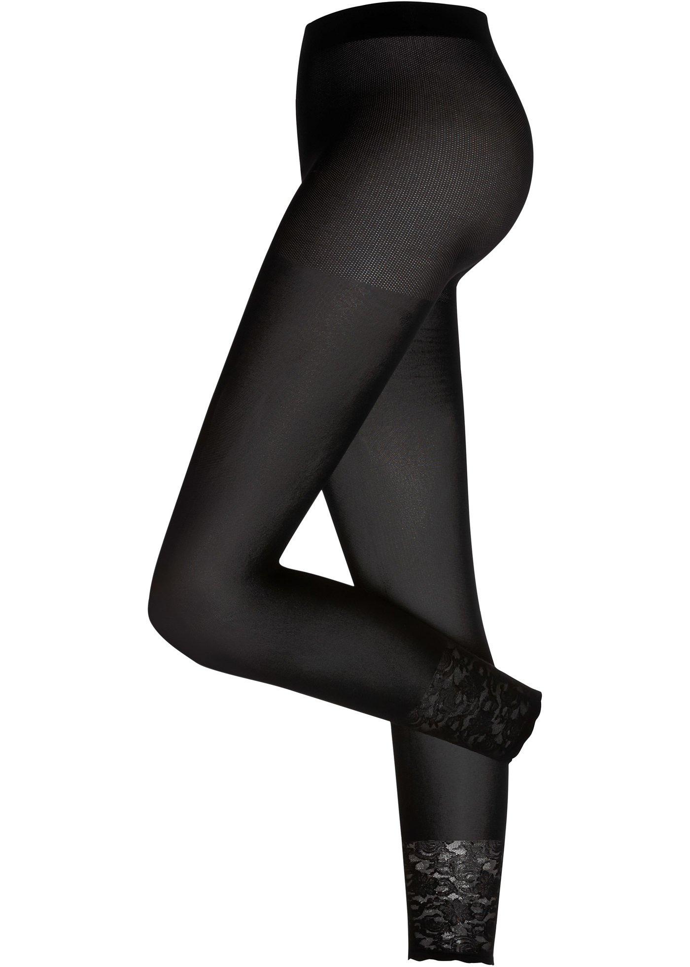 Legging-collant corsaire avec dentelle 50den