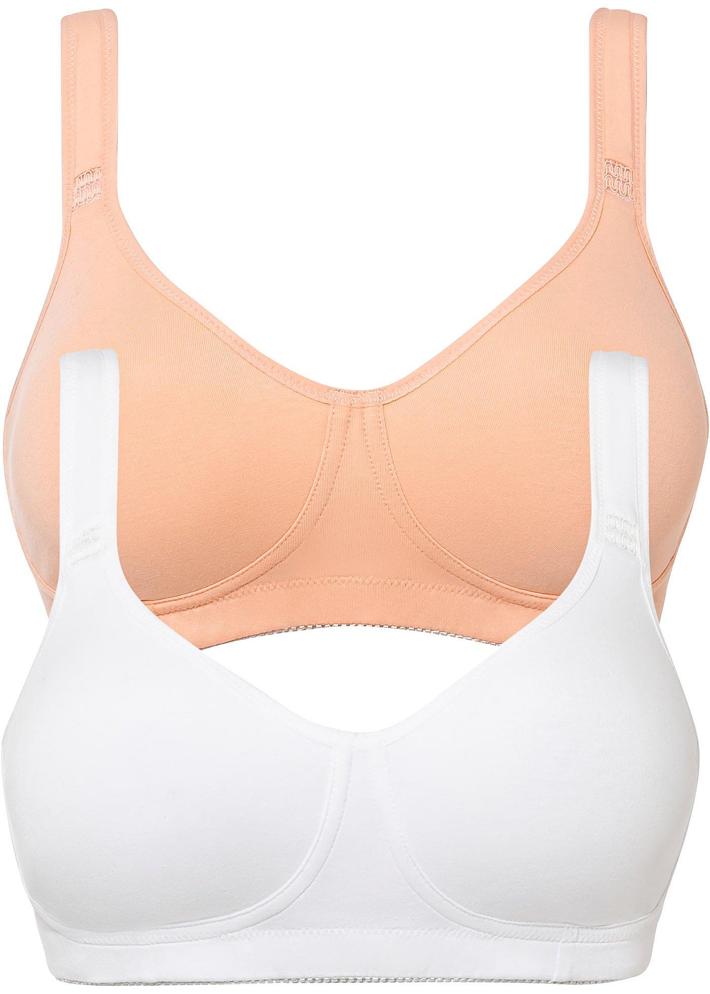Lot de 2 soutiens-gorge moulés sans armatures avec coton