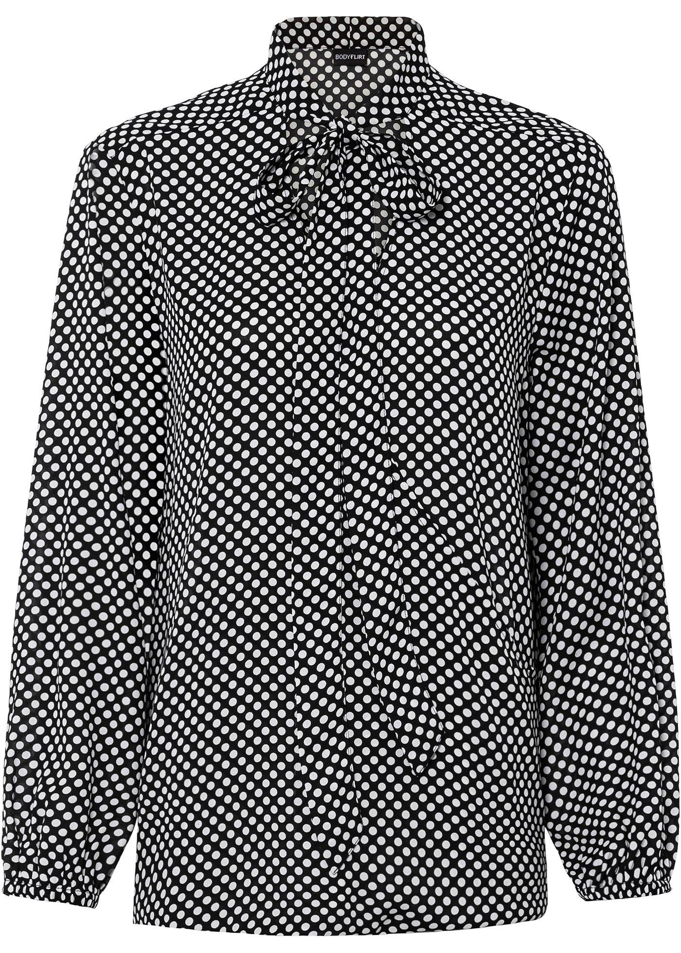 Blouse à lavallière avec effet portefeuille