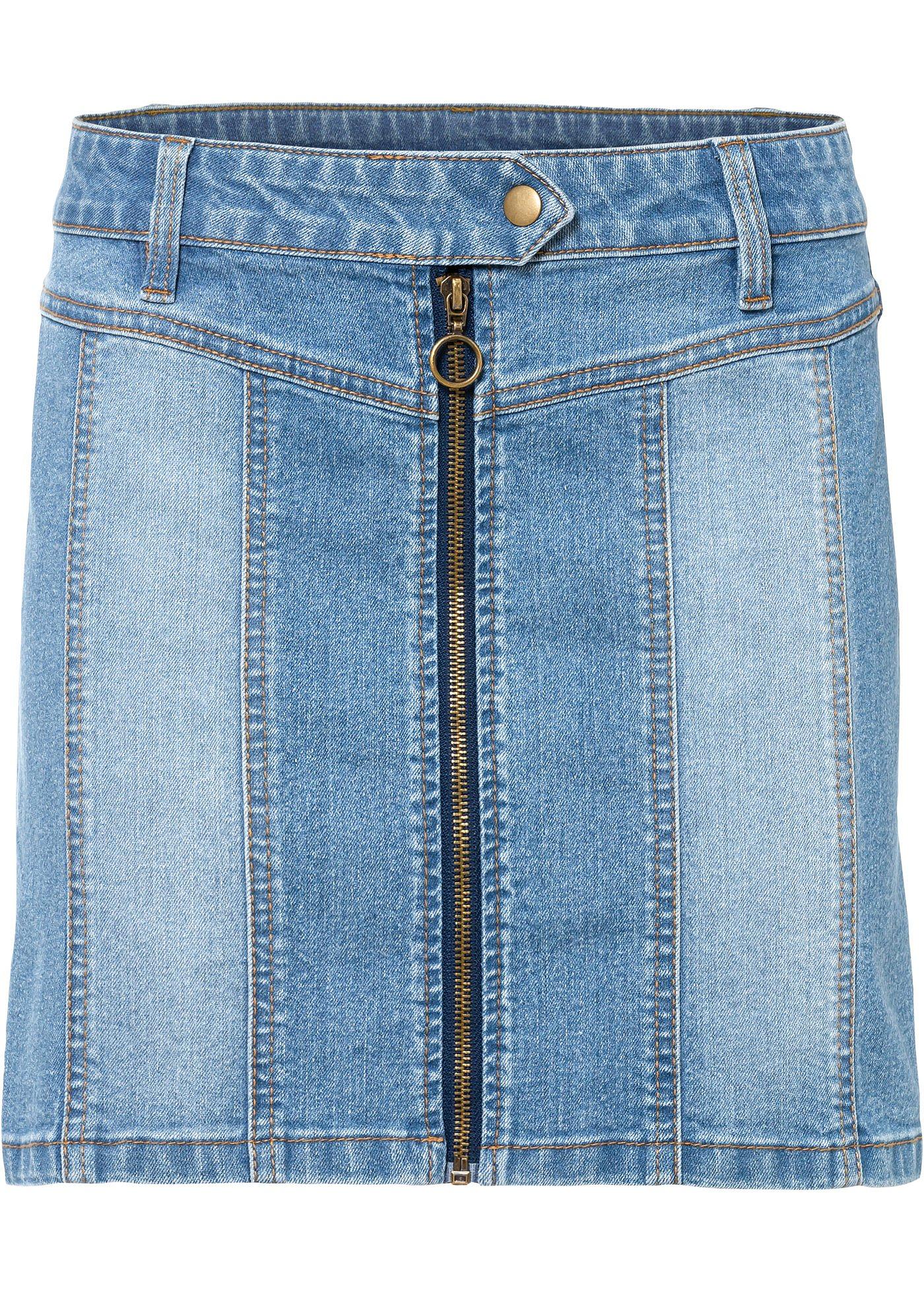 Jupe en jean zippée