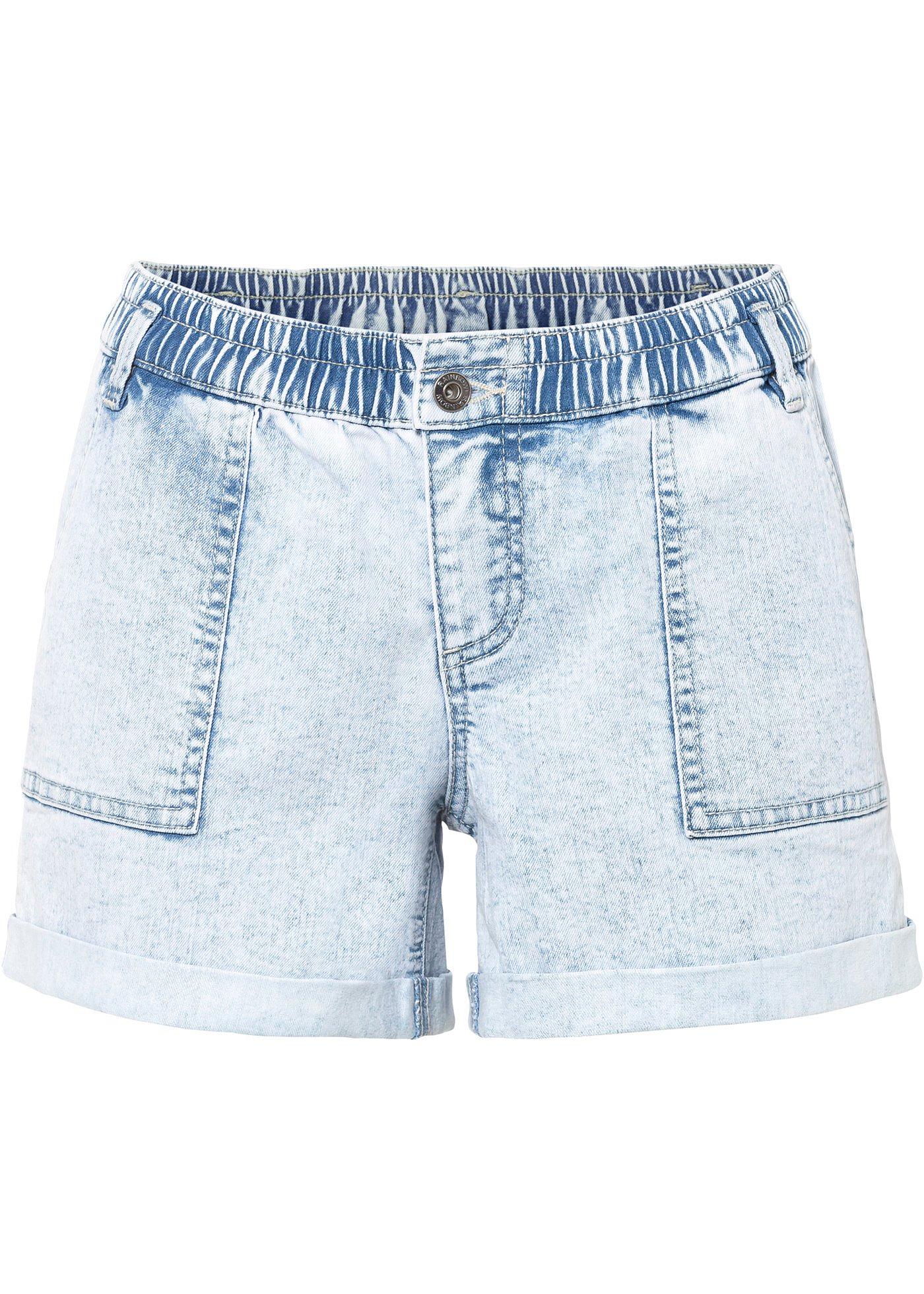 Short en jean avec poches plaquées