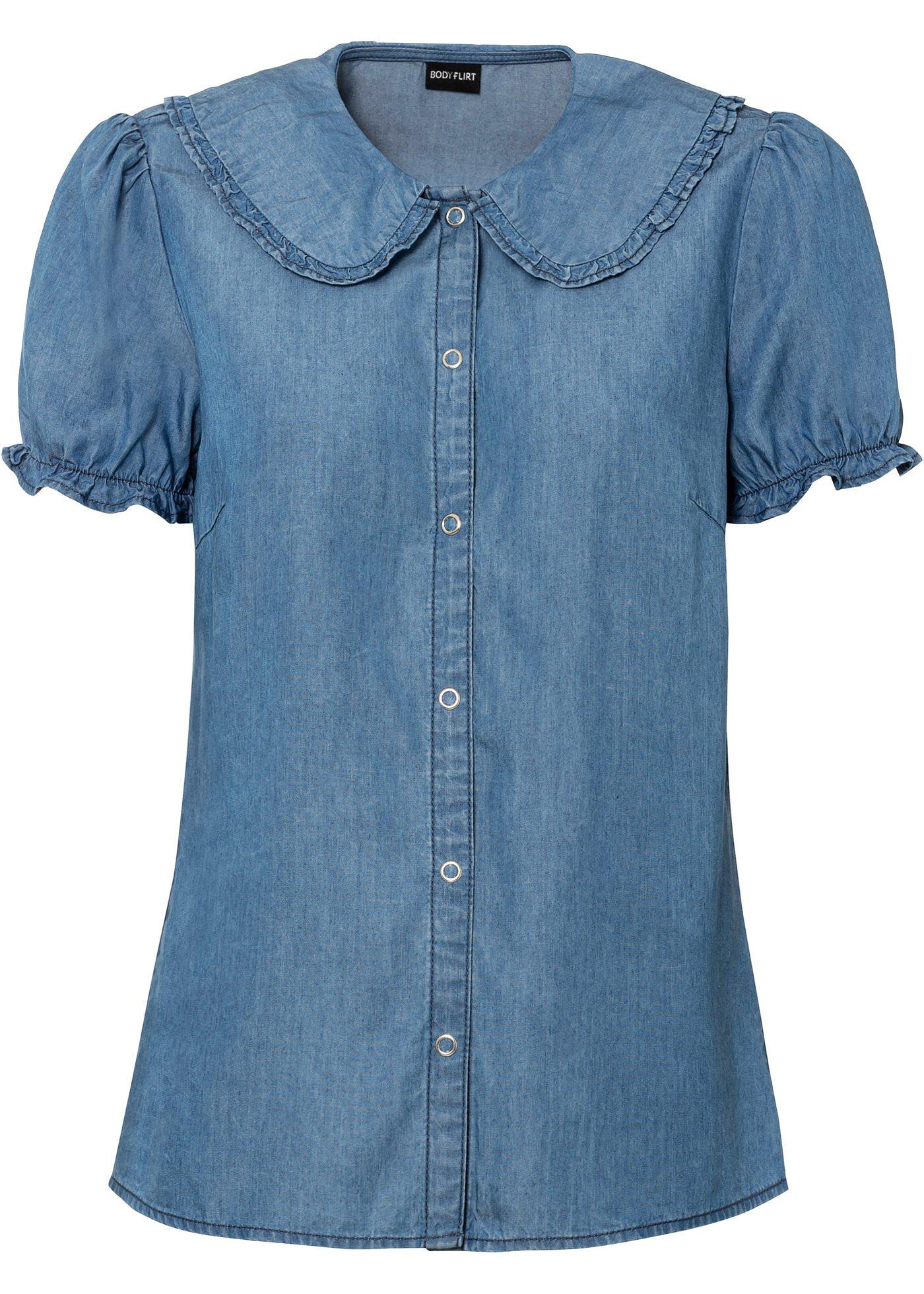 Blouse à grand col en TENCEL™ Lyocell