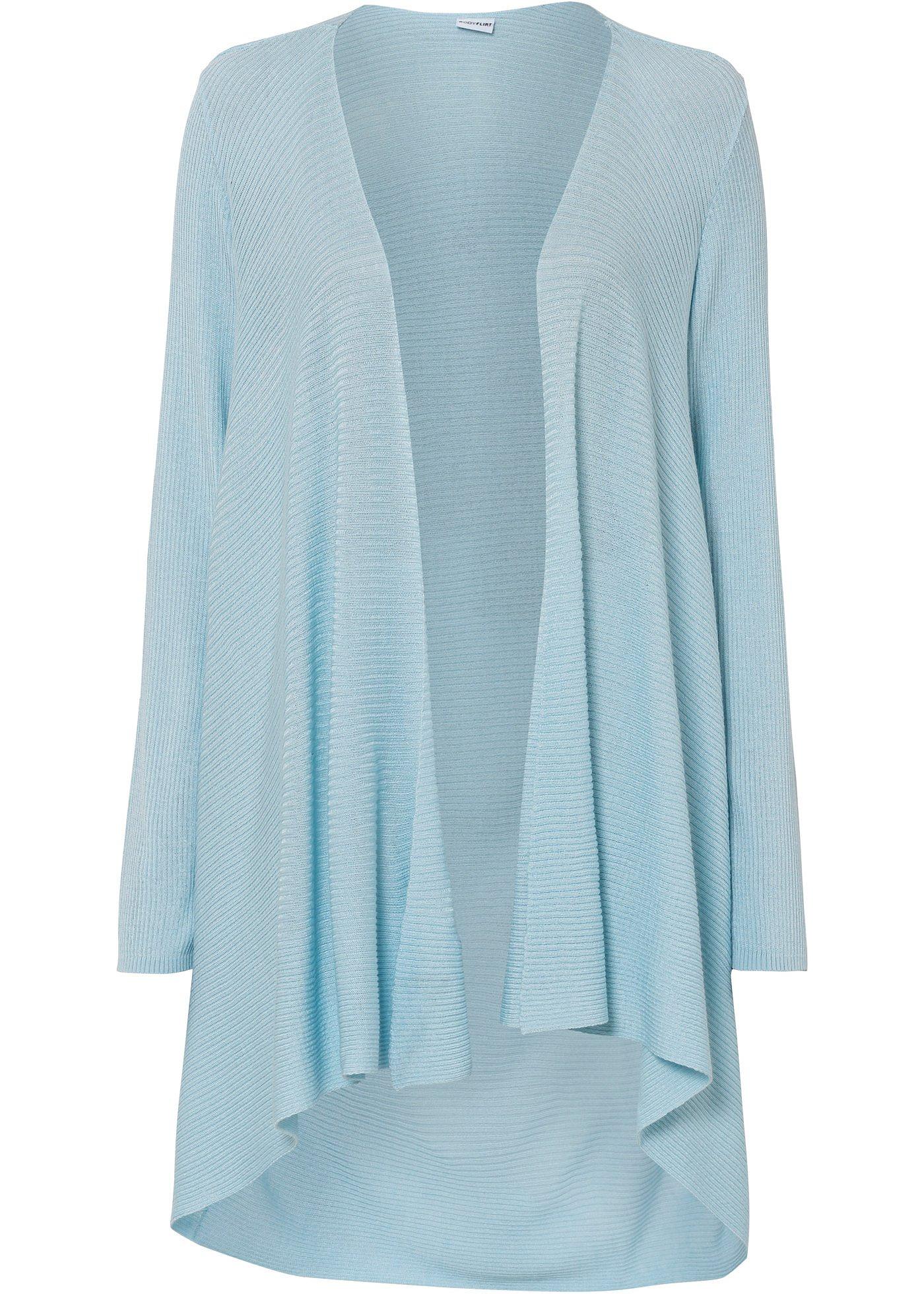 Gilet long en maille côtelée