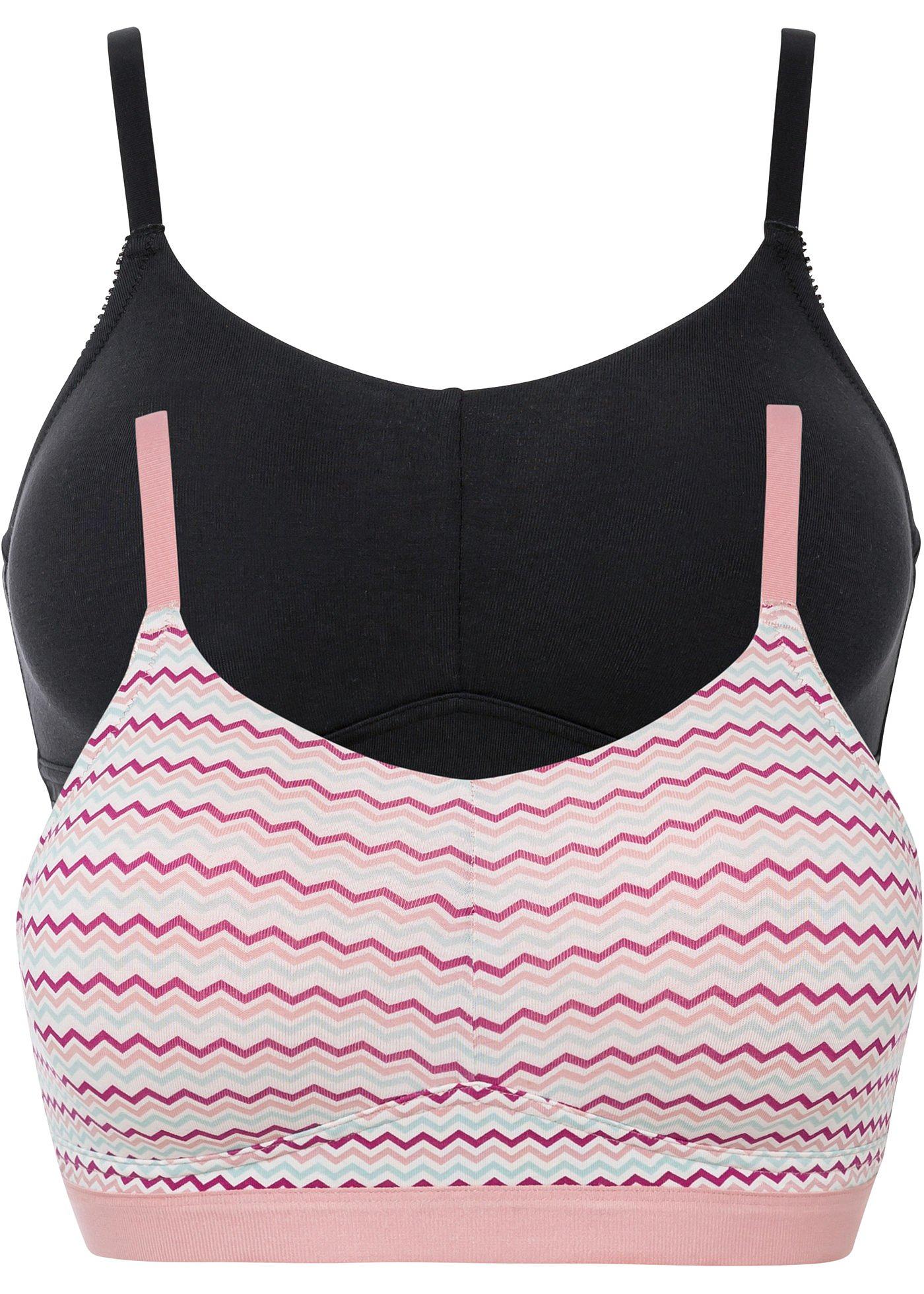 Lot de 2 soutiens-gorge sans armatures forme brassière avec coton bio