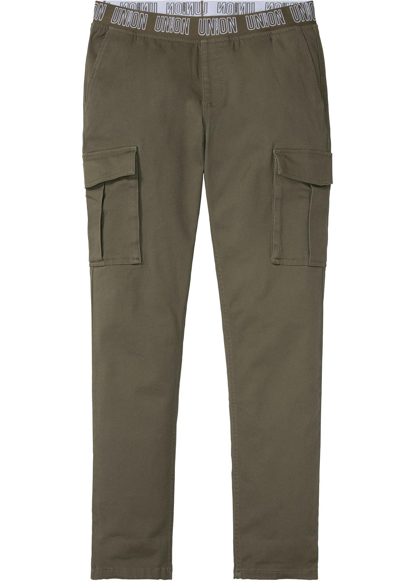 Pantalon taille extensible Slim Fit avec poches cargo, Straight