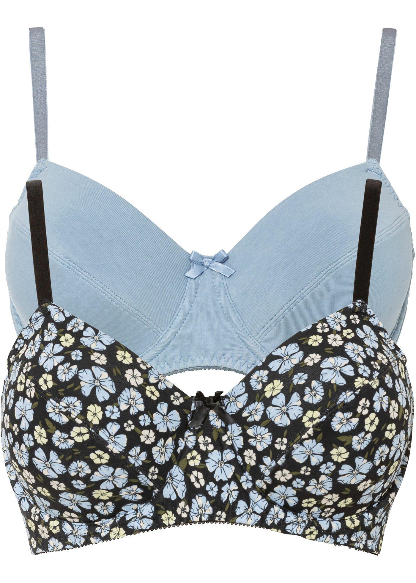 Lot de 2 soutiens-gorge à armatures avec coton bio