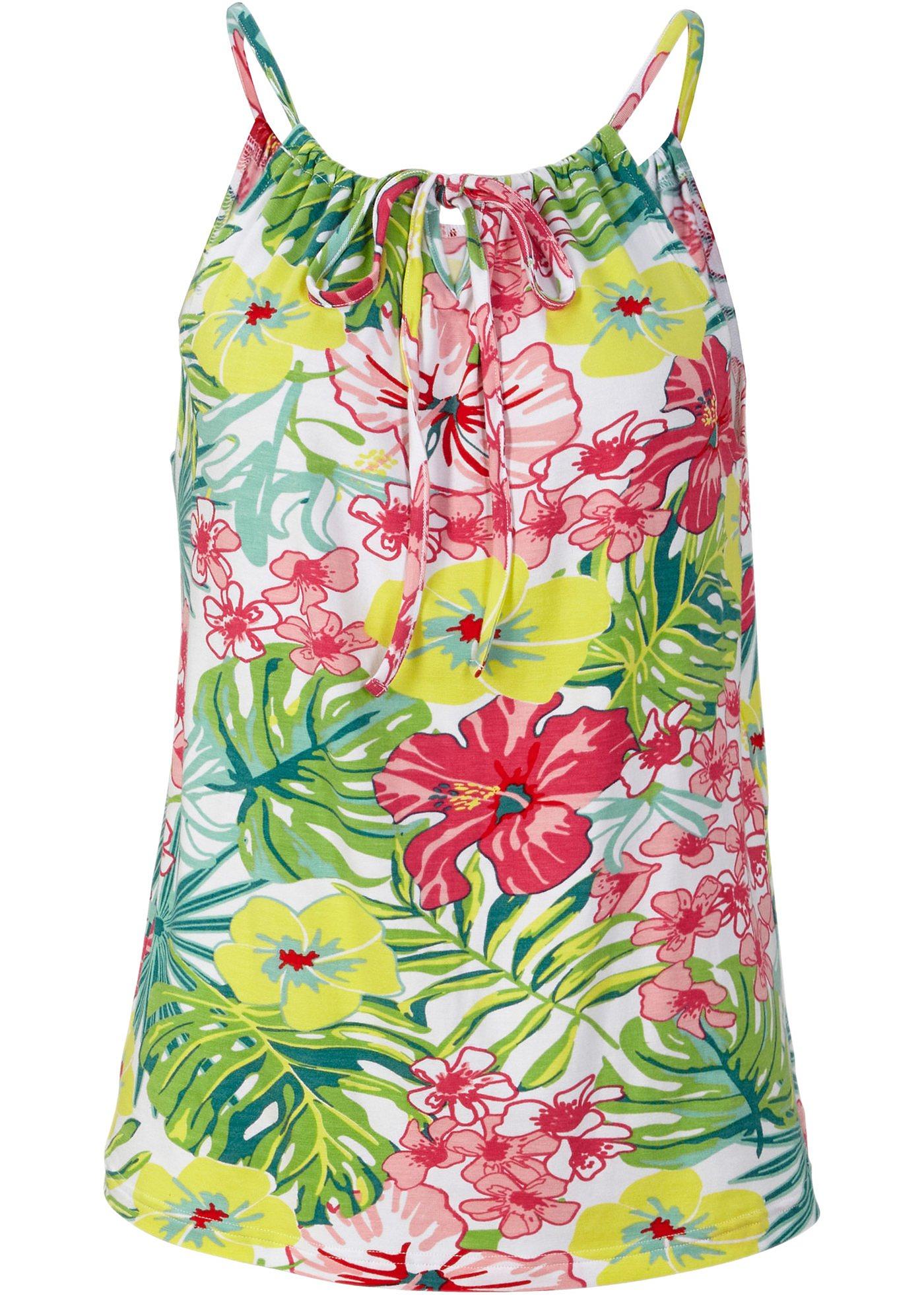 Top tunique avec lien à nouer en viscose