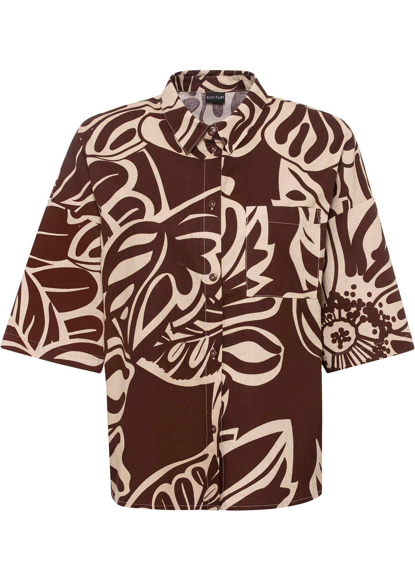 Chemisier oversized en lin majoritaire