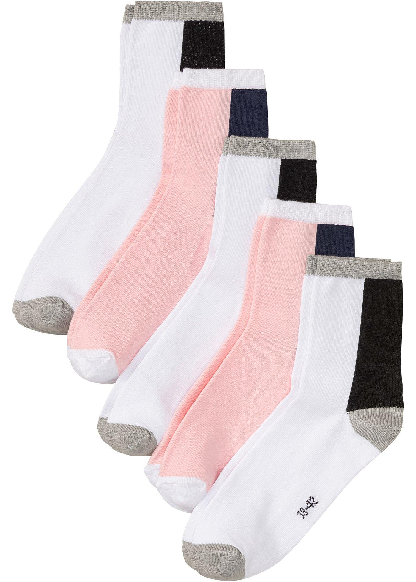 Lot de 5 paires de mi-chaussettes avec coton bio