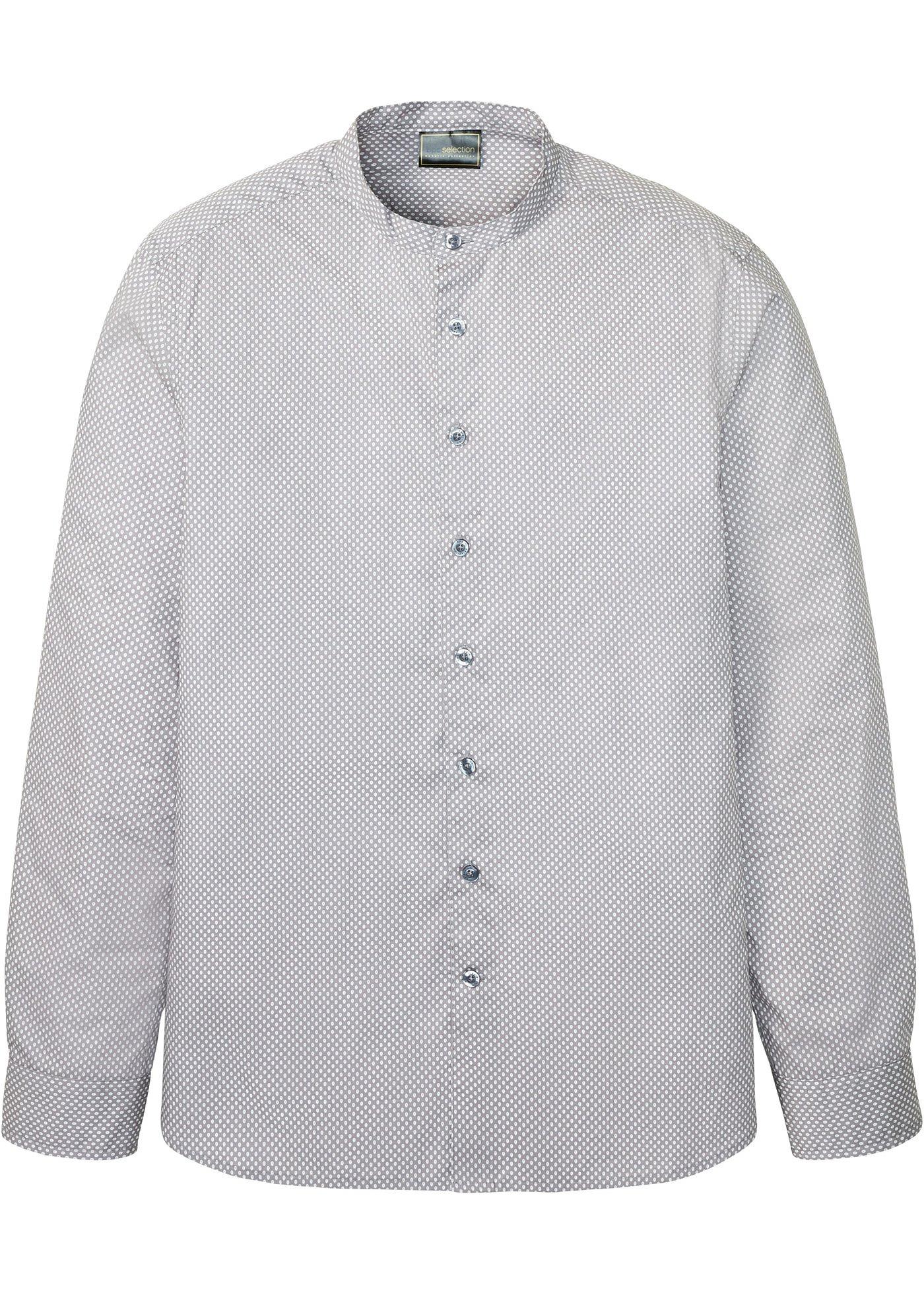 Chemise manches longues avec col montant Slim Fit