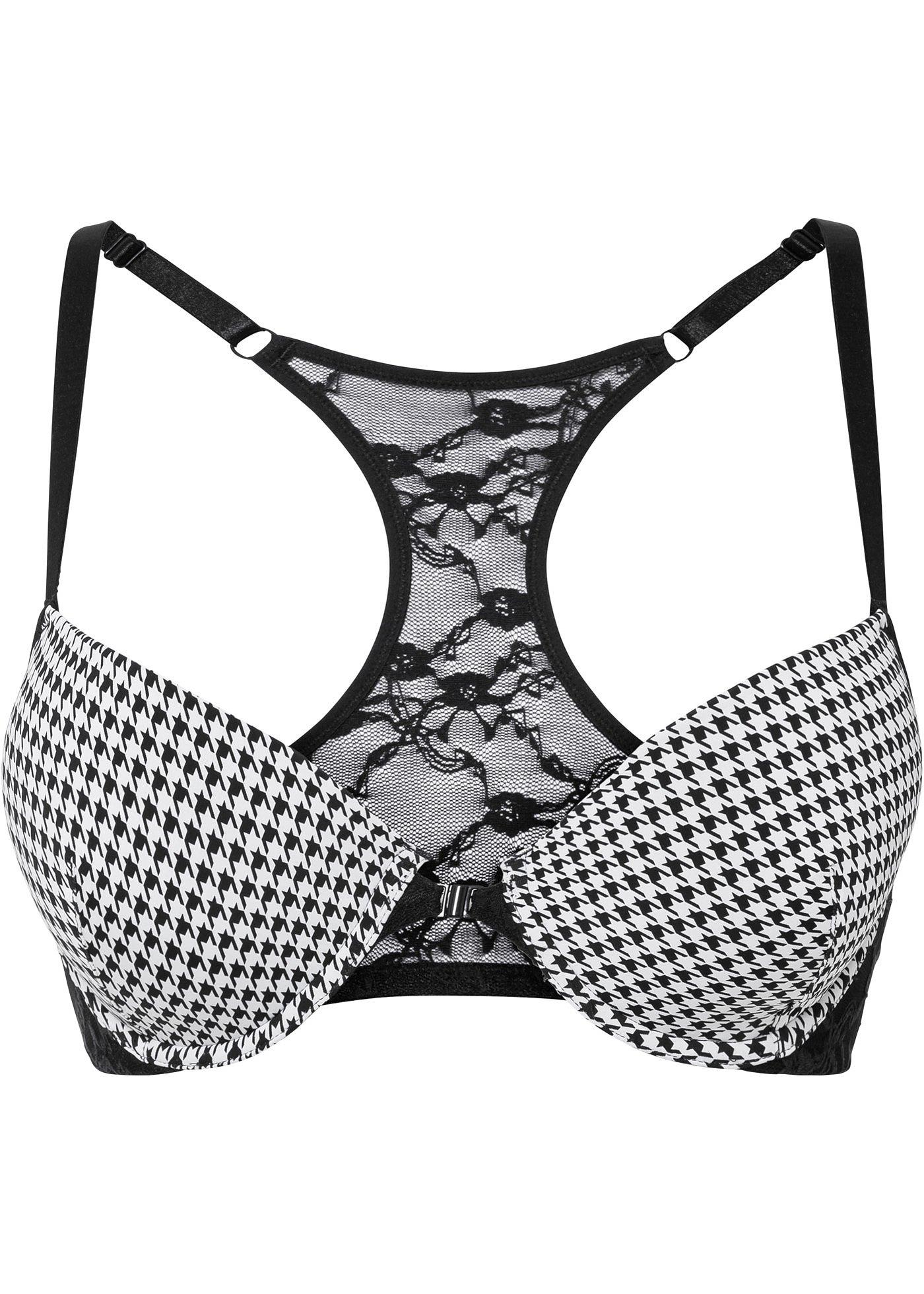 Soutien-gorge à coques avec armatures, fermeture devant, avec matériau recyclé