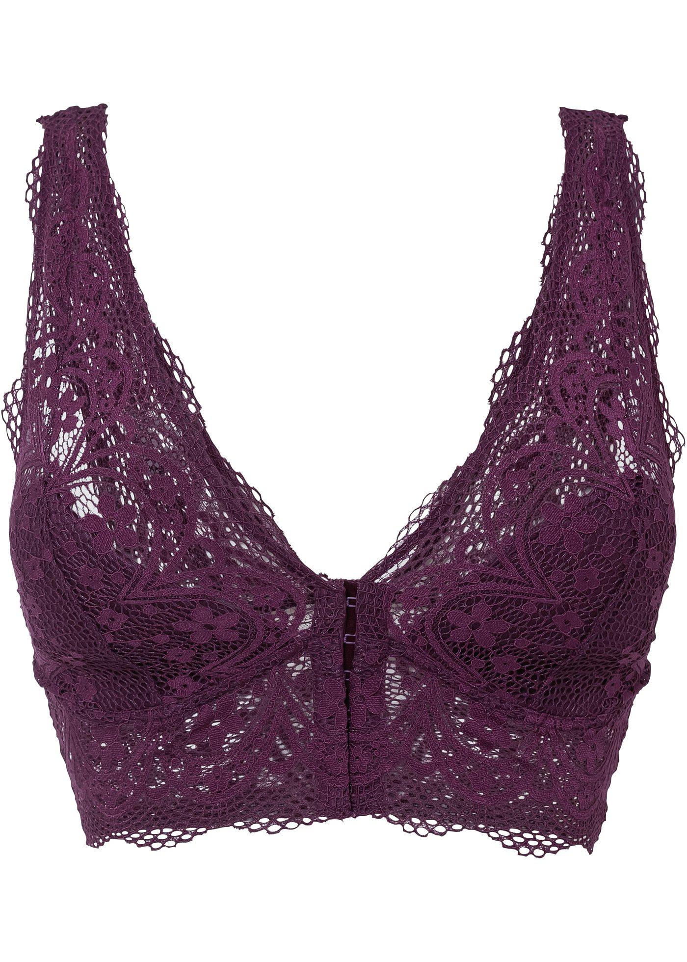 Brassière sans armatures avec fermeture devant