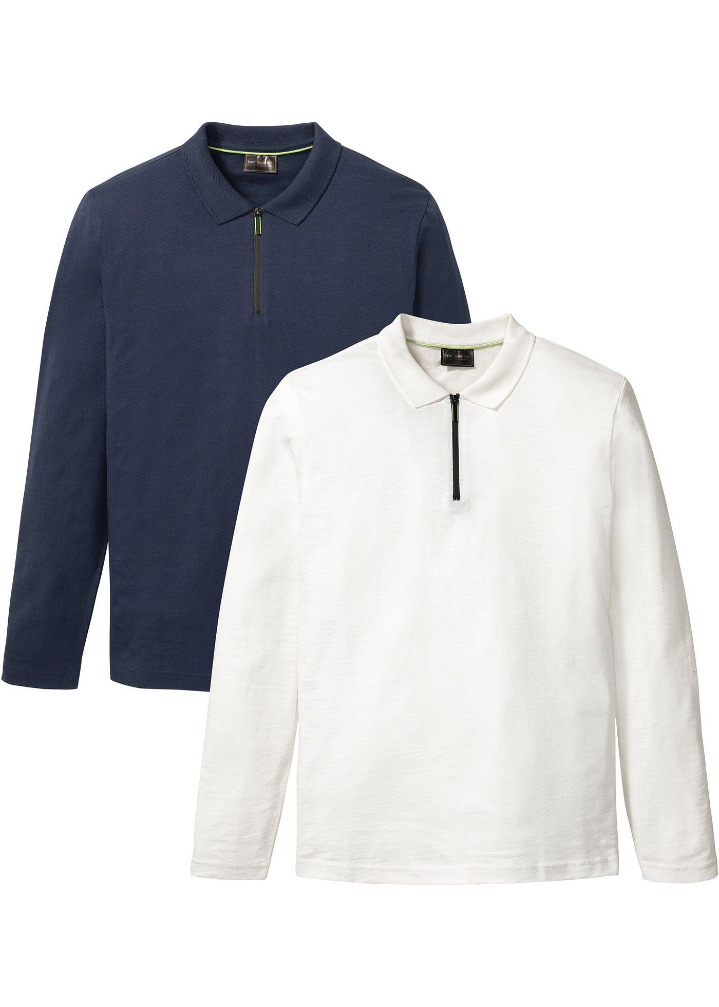 Lot de 2 polos manches longues avec zip