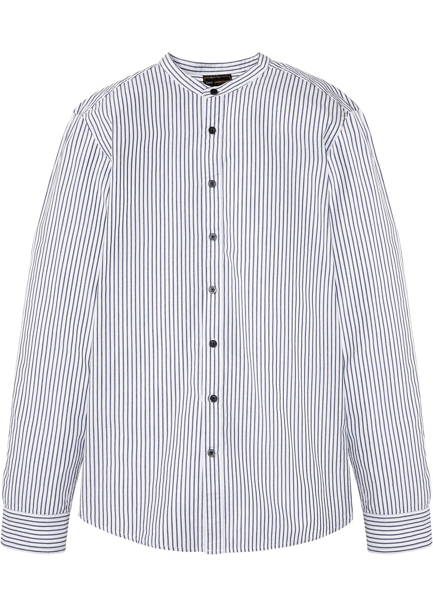 Chemise manches longues avec col montant Slim Fit