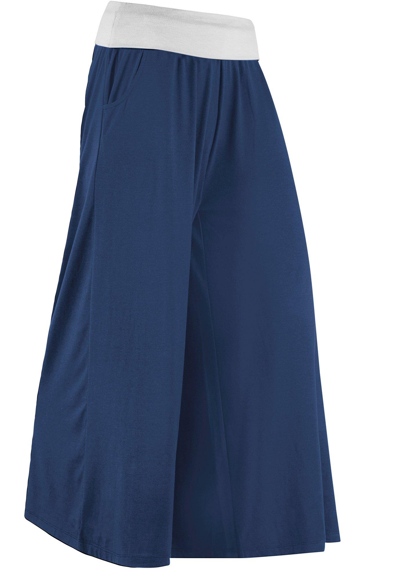Jupe-culotte fluide, longueur mollet, niveau 1