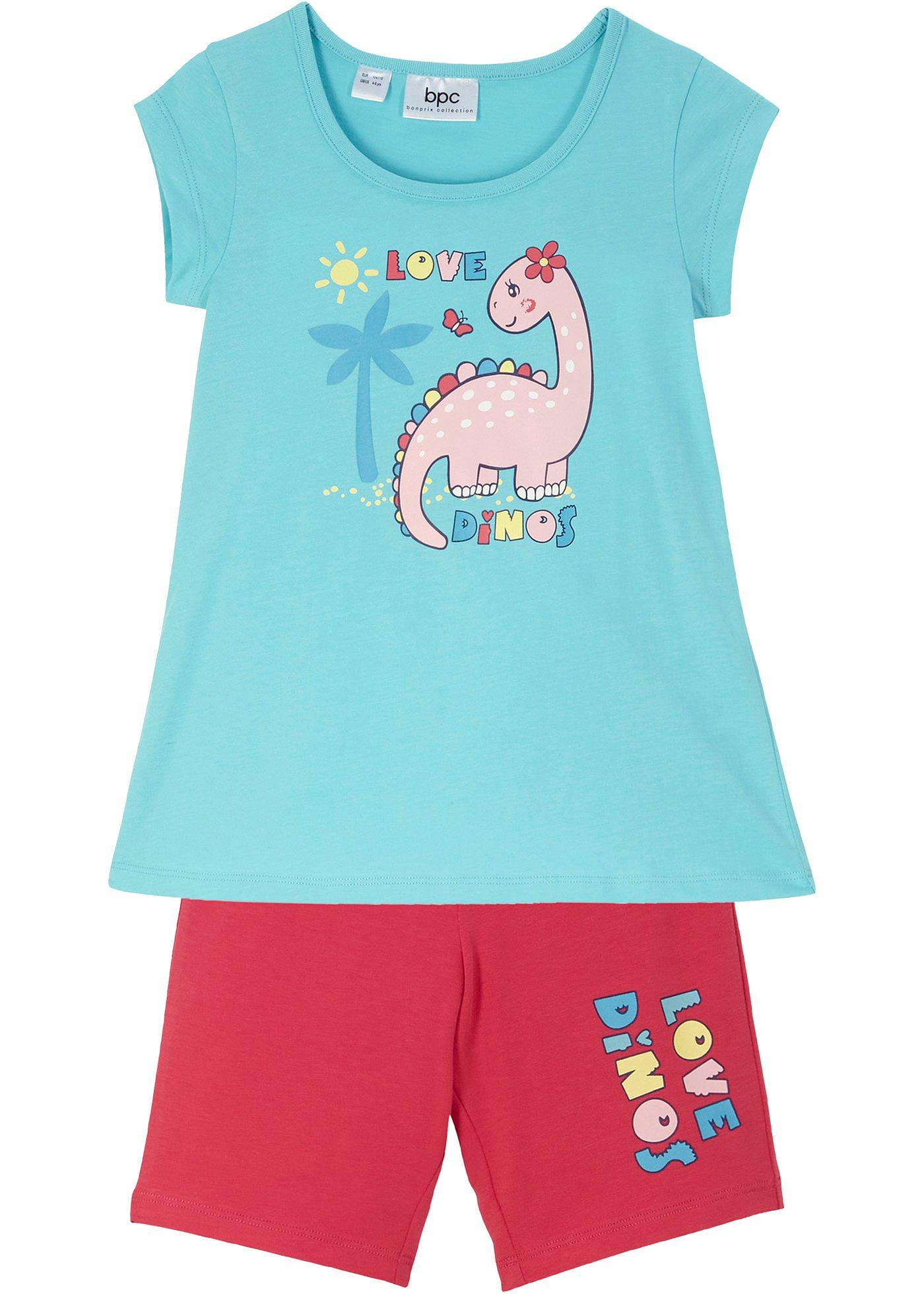 T-shirt + cycliste fille (Ens. 2 pces.)