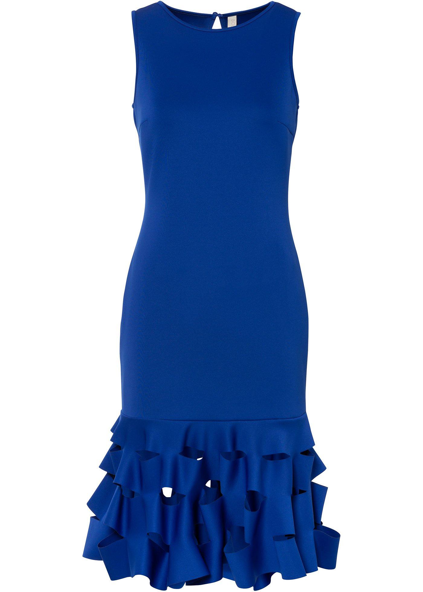 Robe avec volant découpé au laser