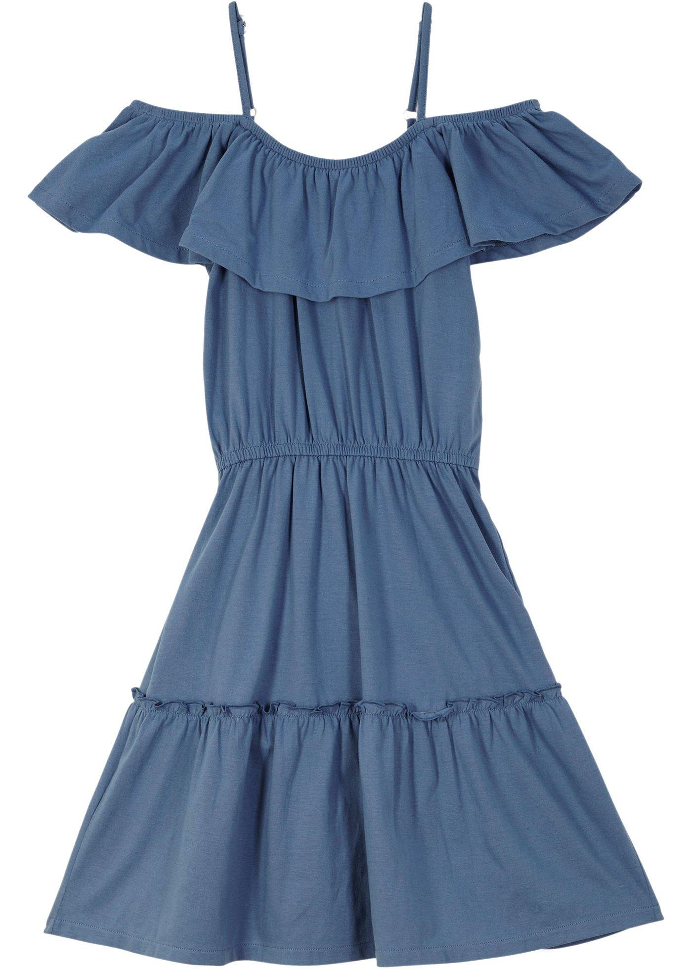 Robe fille à col Carmen