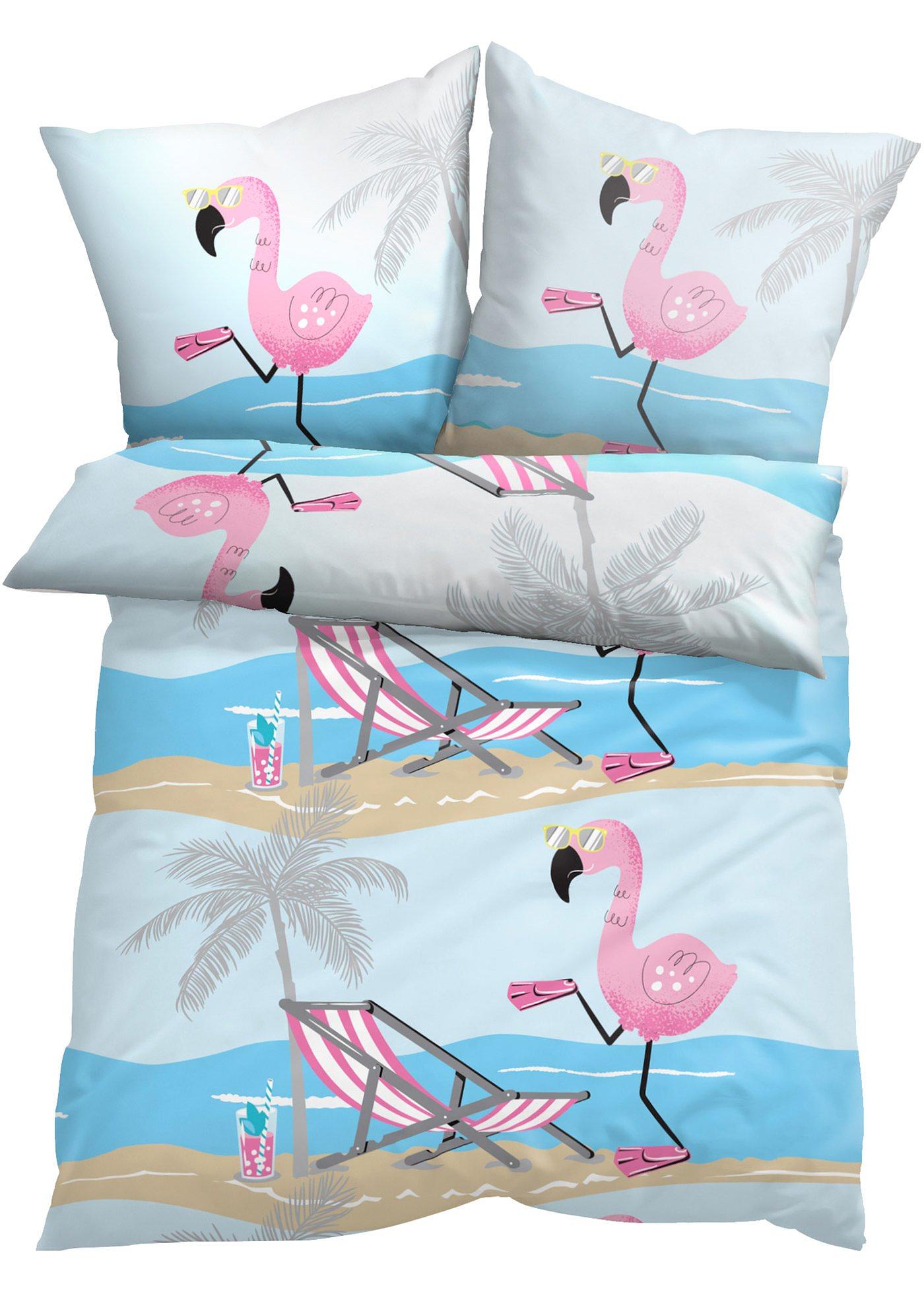 Parure de lit avec flamants roses