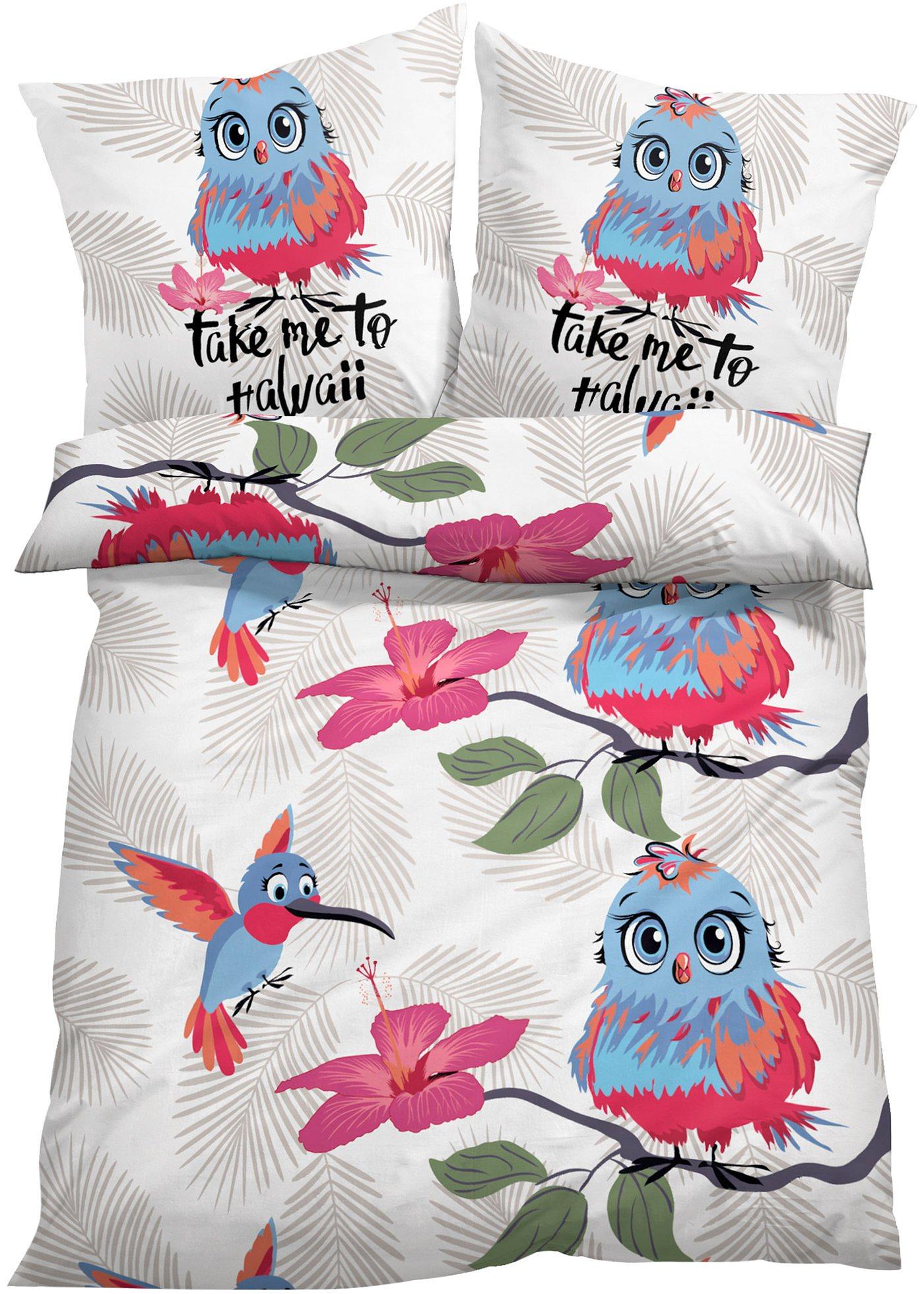 Parure de lit avec colibri